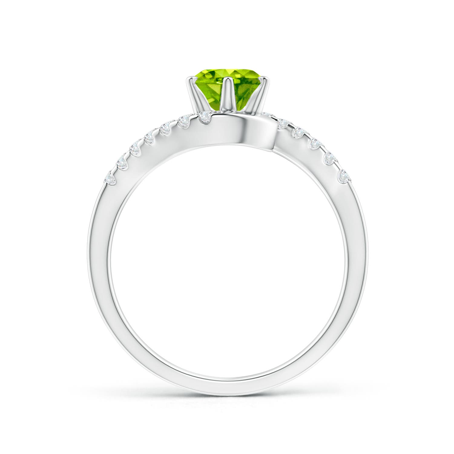 AAA - Peridot / 1.15 CT / 14 KT White Gold