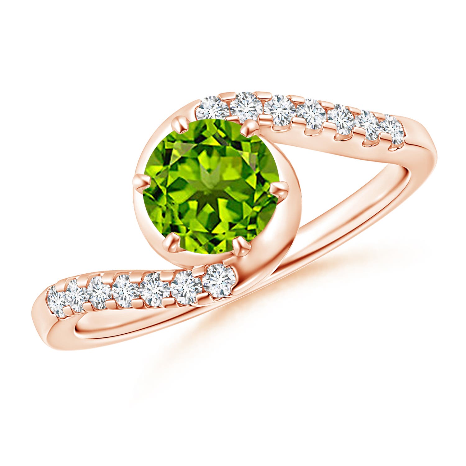 AAAA - Peridot / 1.15 CT / 14 KT Rose Gold