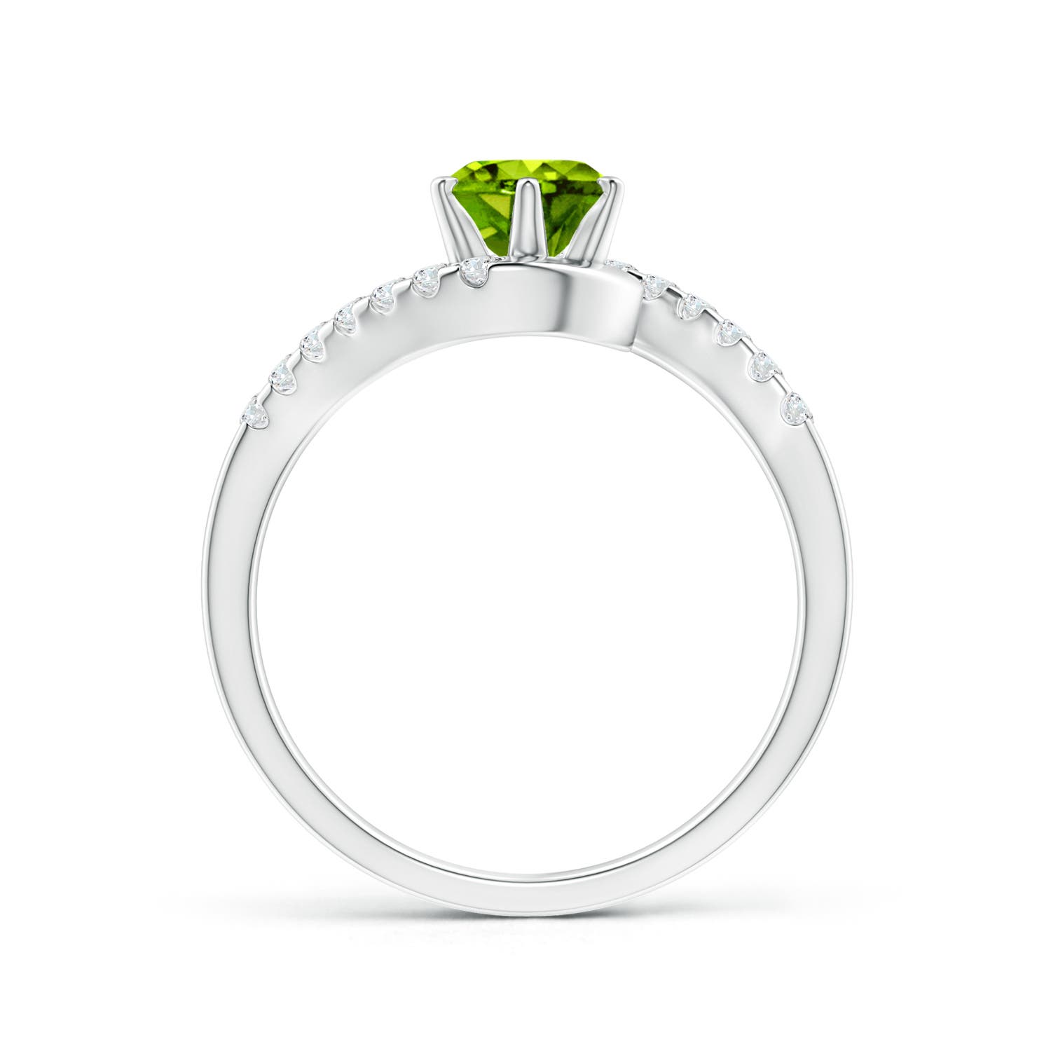 AAAA - Peridot / 1.15 CT / 14 KT White Gold