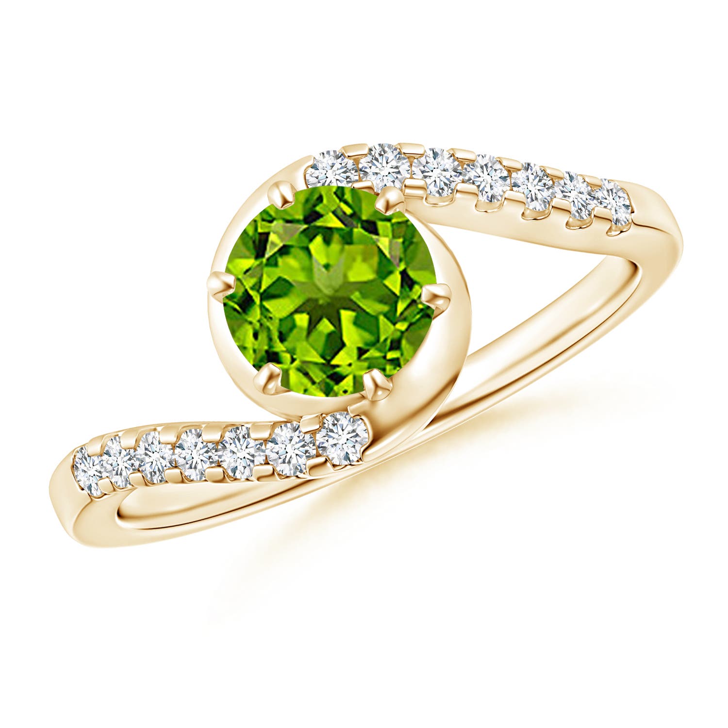 AAAA - Peridot / 1.15 CT / 14 KT Yellow Gold