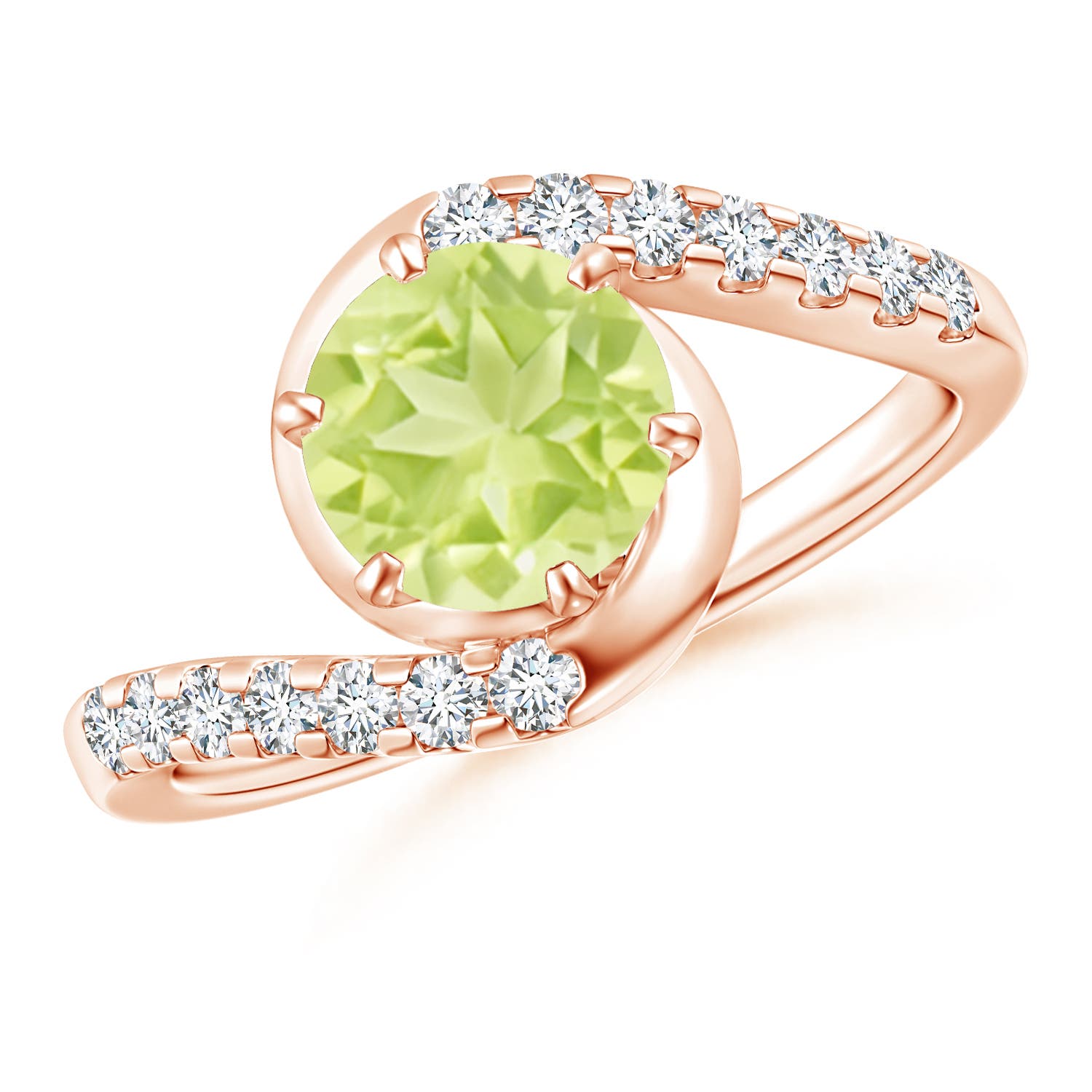 A - Peridot / 1.75 CT / 14 KT Rose Gold