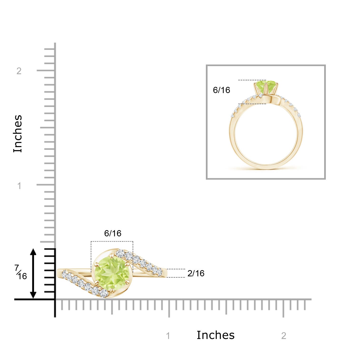 A - Peridot / 1.75 CT / 14 KT Yellow Gold