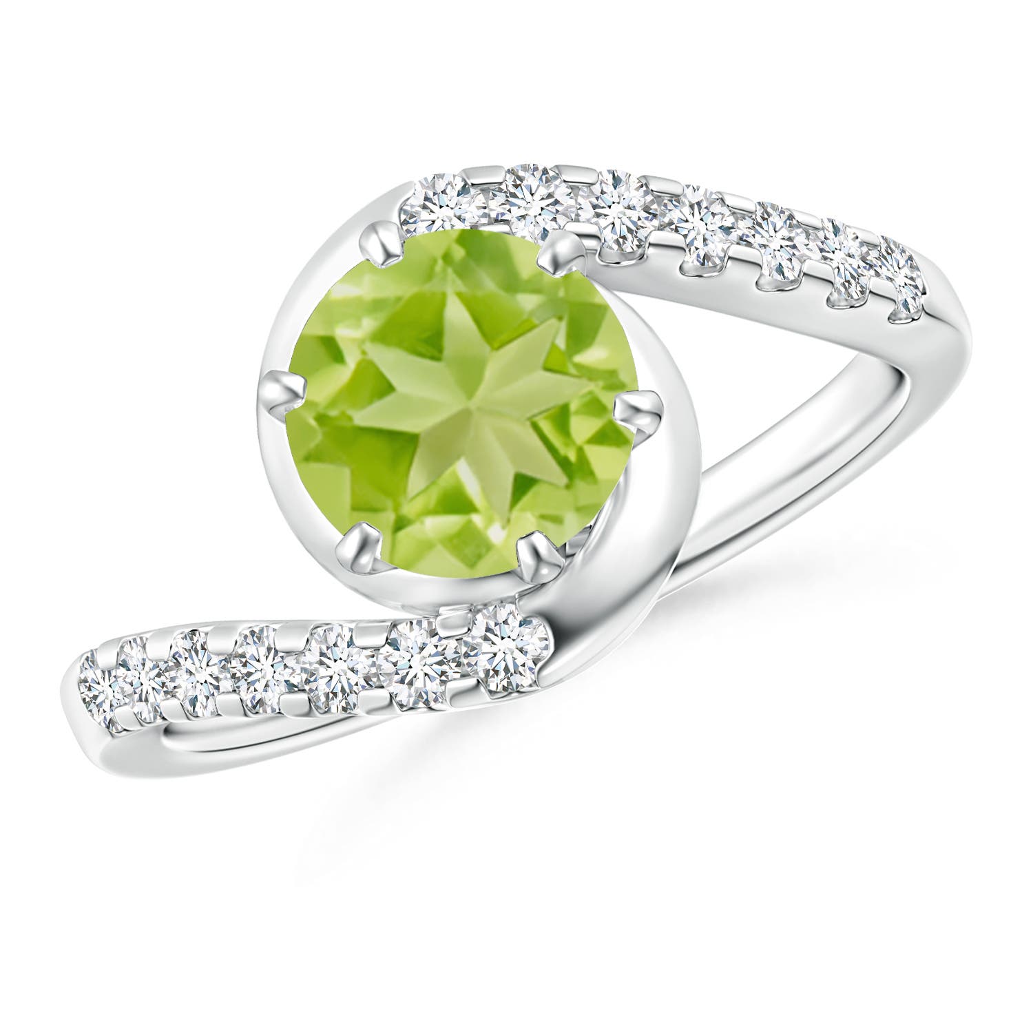 AA - Peridot / 1.75 CT / 14 KT White Gold