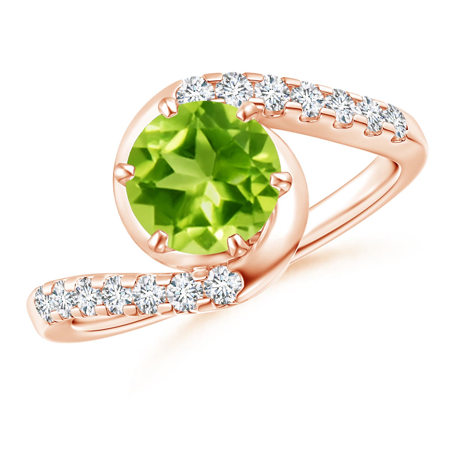 AAA - Peridot / 1.75 CT / 14 KT Rose Gold