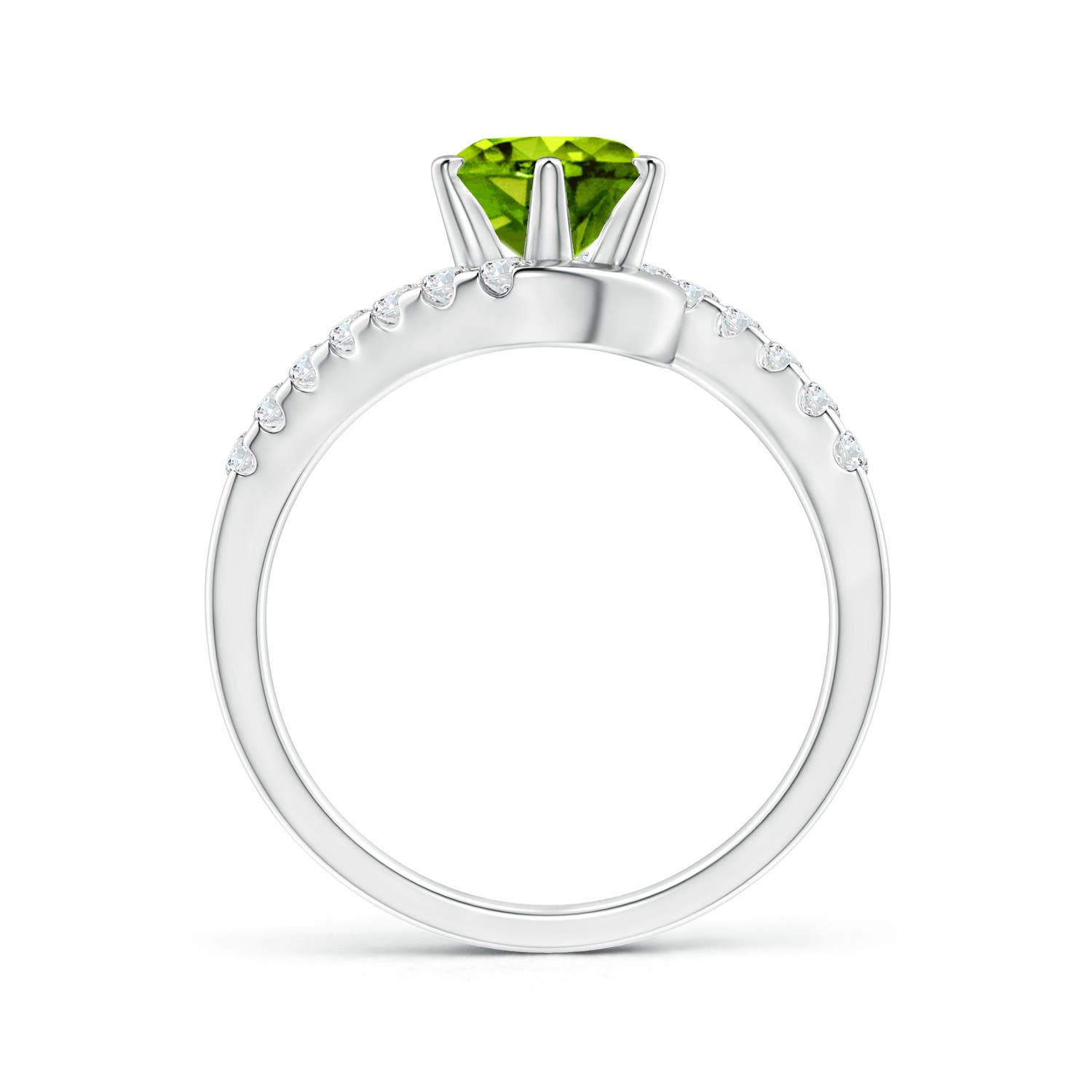 AAAA - Peridot / 1.75 CT / 14 KT White Gold