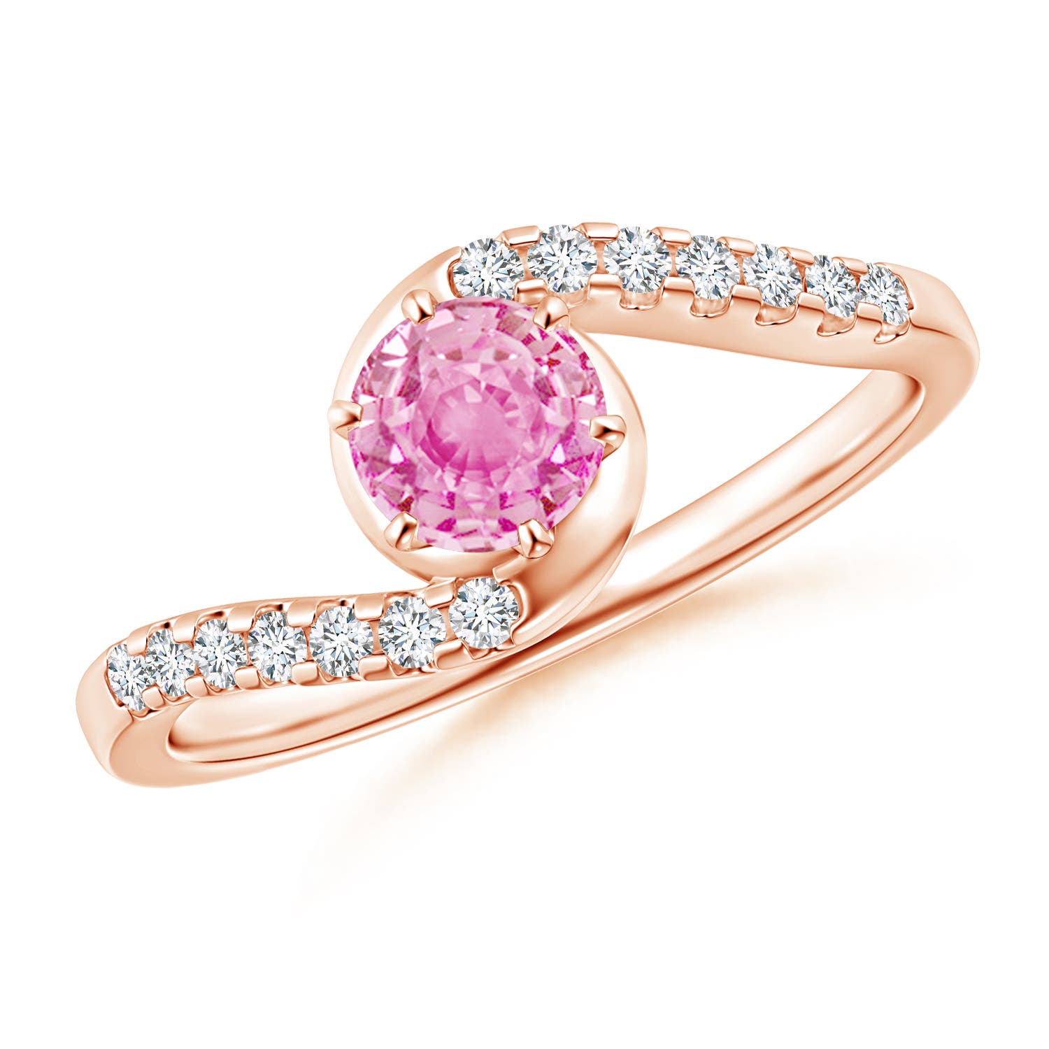 A - Pink Sapphire / 0.77 CT / 14 KT Rose Gold