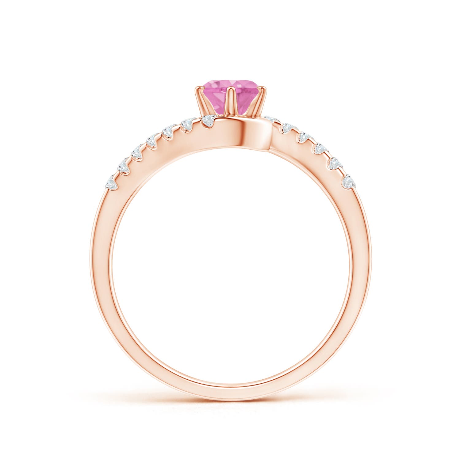 A - Pink Sapphire / 0.77 CT / 14 KT Rose Gold