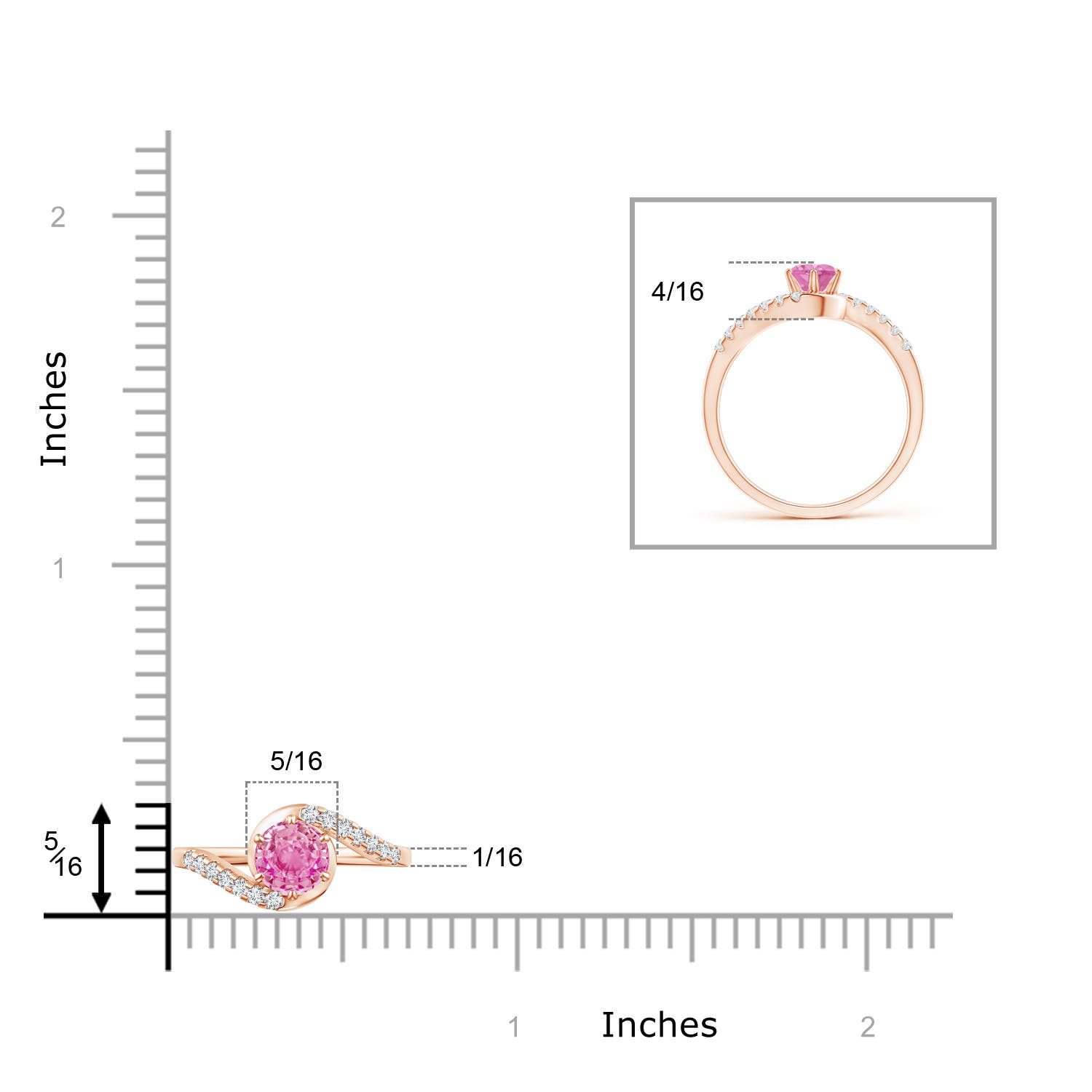 AA - Pink Sapphire / 0.77 CT / 14 KT Rose Gold