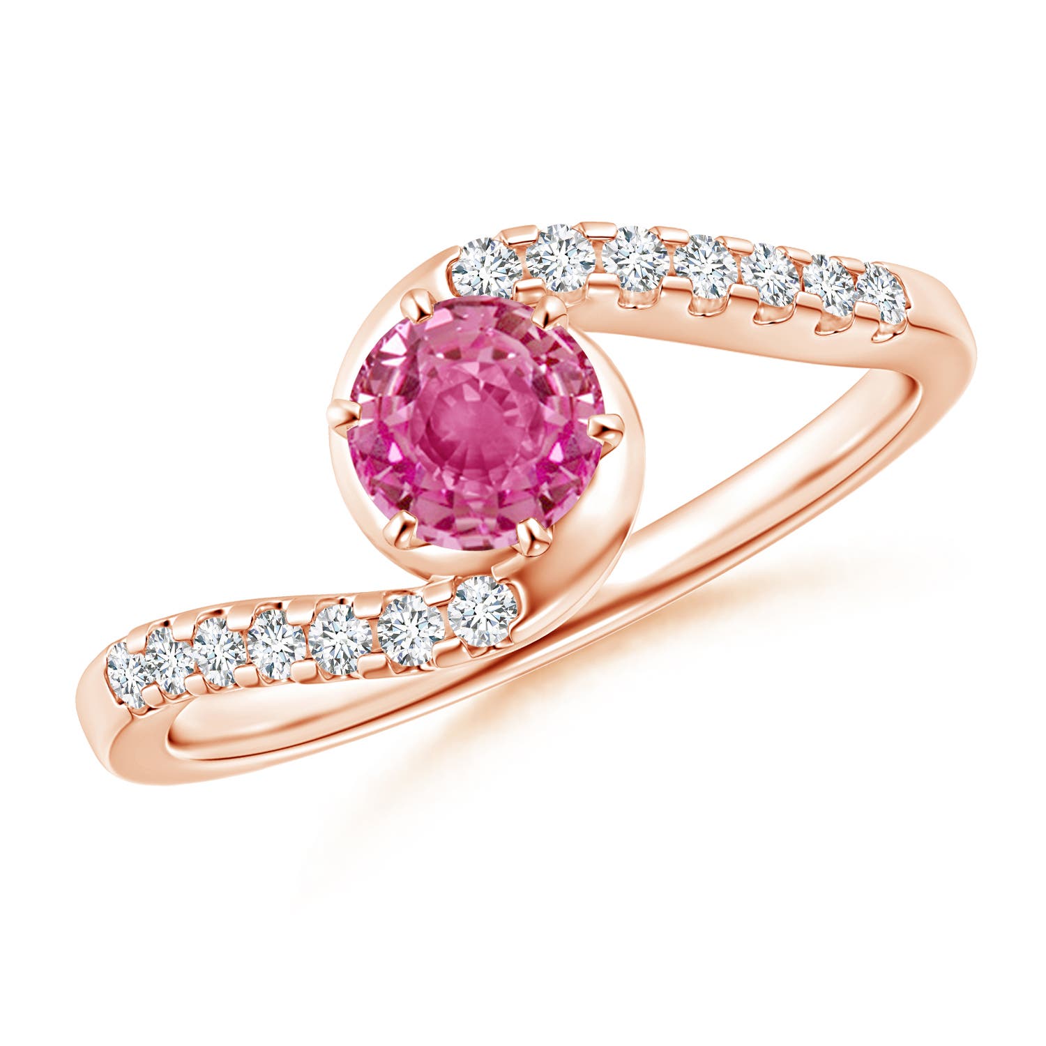 AAA - Pink Sapphire / 0.77 CT / 14 KT Rose Gold