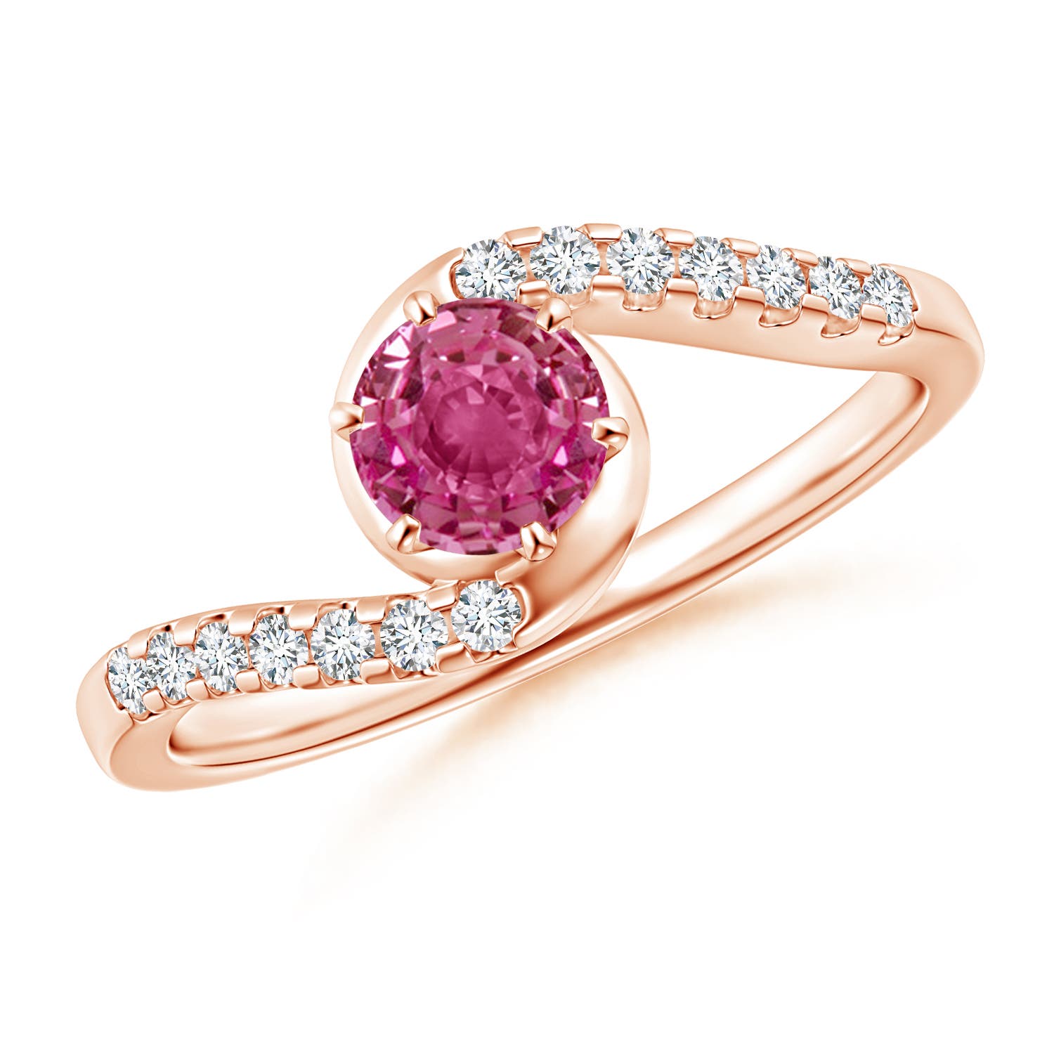 AAAA - Pink Sapphire / 0.77 CT / 14 KT Rose Gold