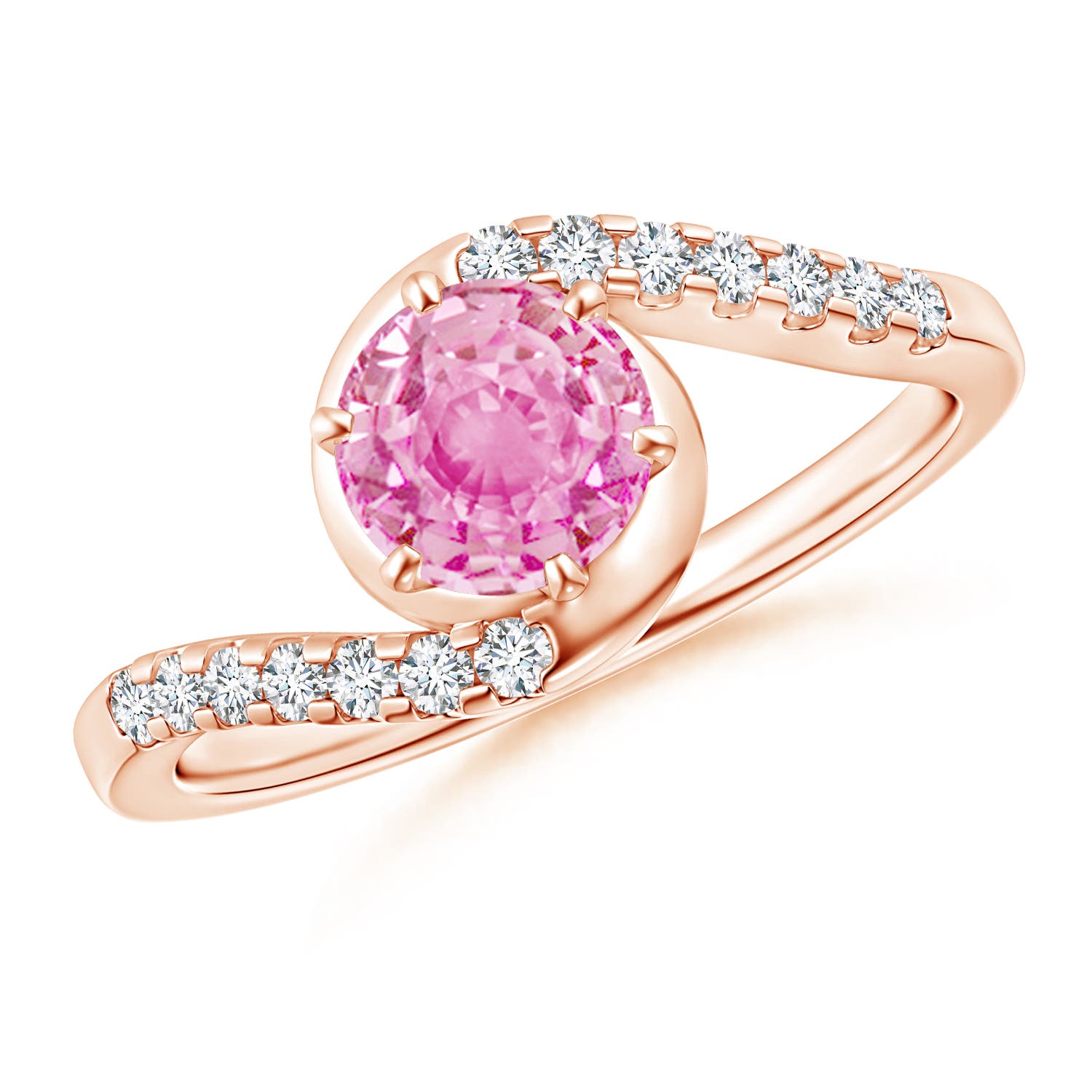 A - Pink Sapphire / 1.2 CT / 14 KT Rose Gold