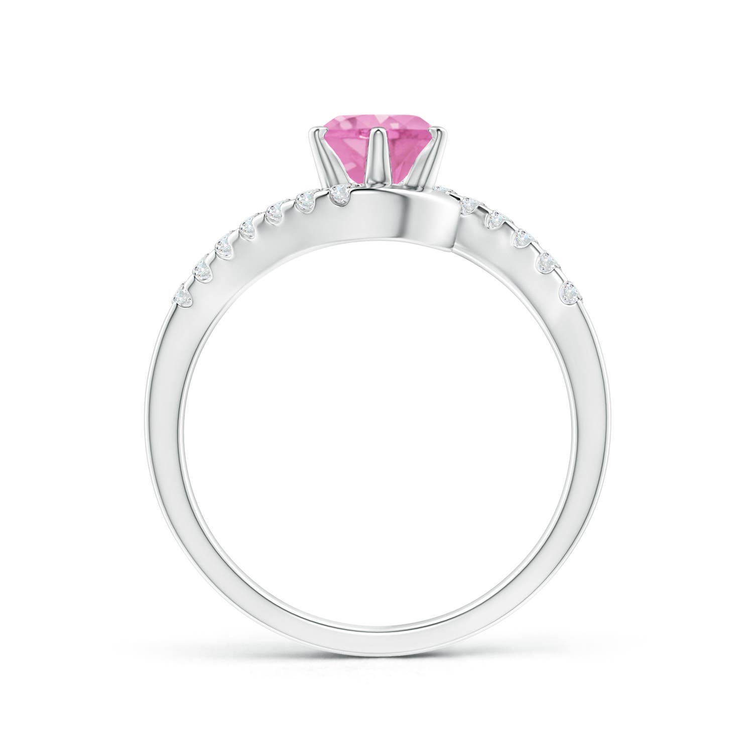 A - Pink Sapphire / 1.2 CT / 14 KT White Gold