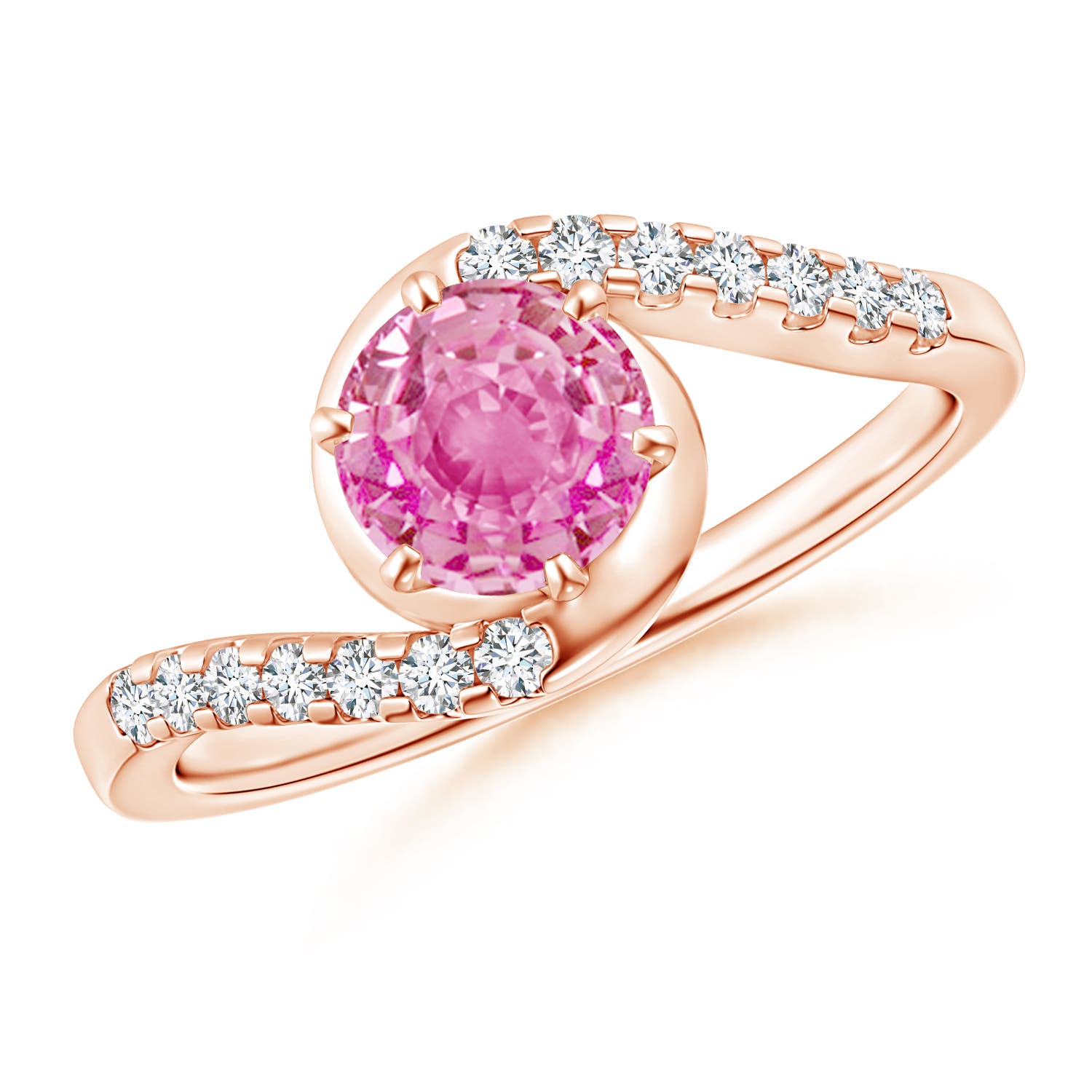 AA - Pink Sapphire / 1.2 CT / 14 KT Rose Gold