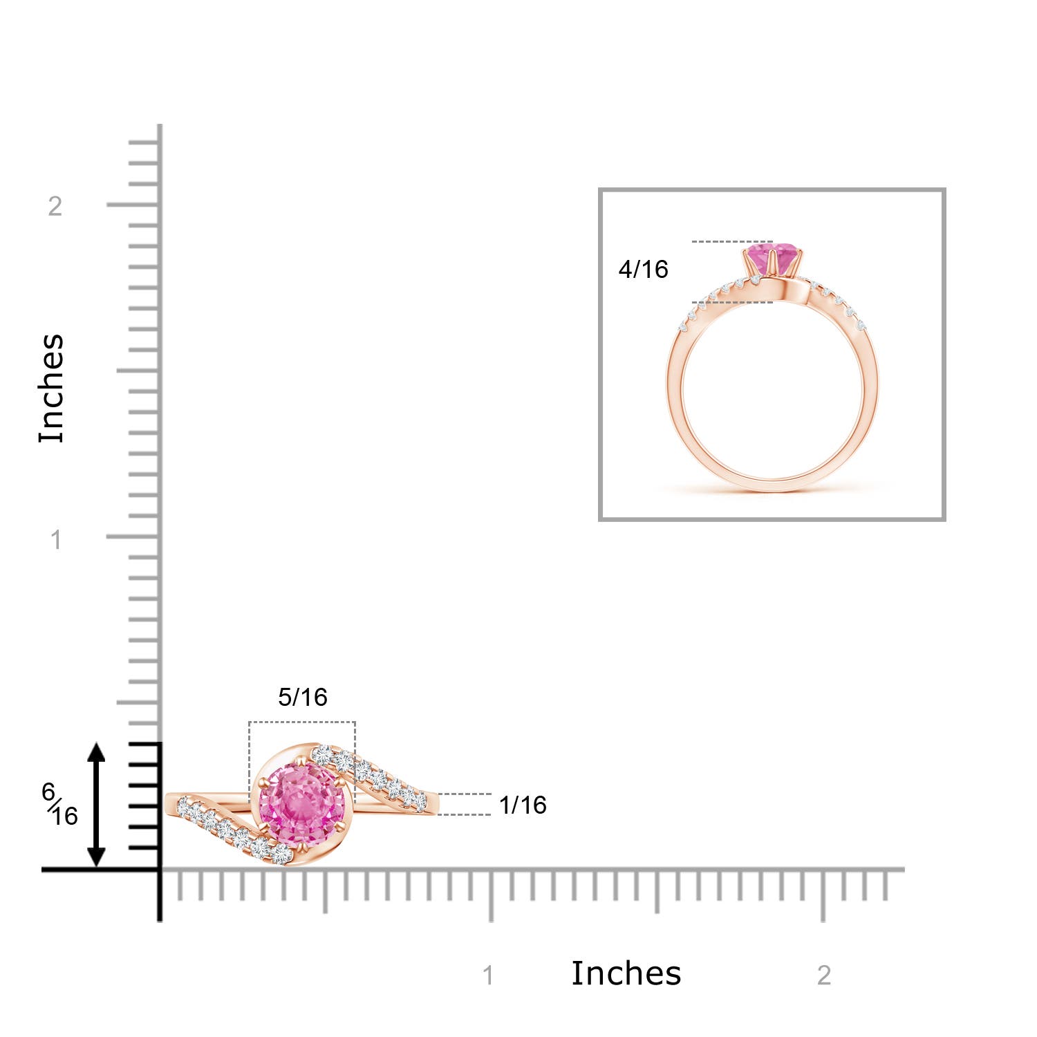 AA - Pink Sapphire / 1.2 CT / 14 KT Rose Gold