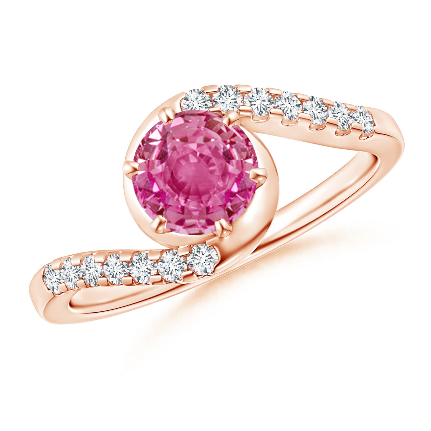 AAA - Pink Sapphire / 1.2 CT / 14 KT Rose Gold