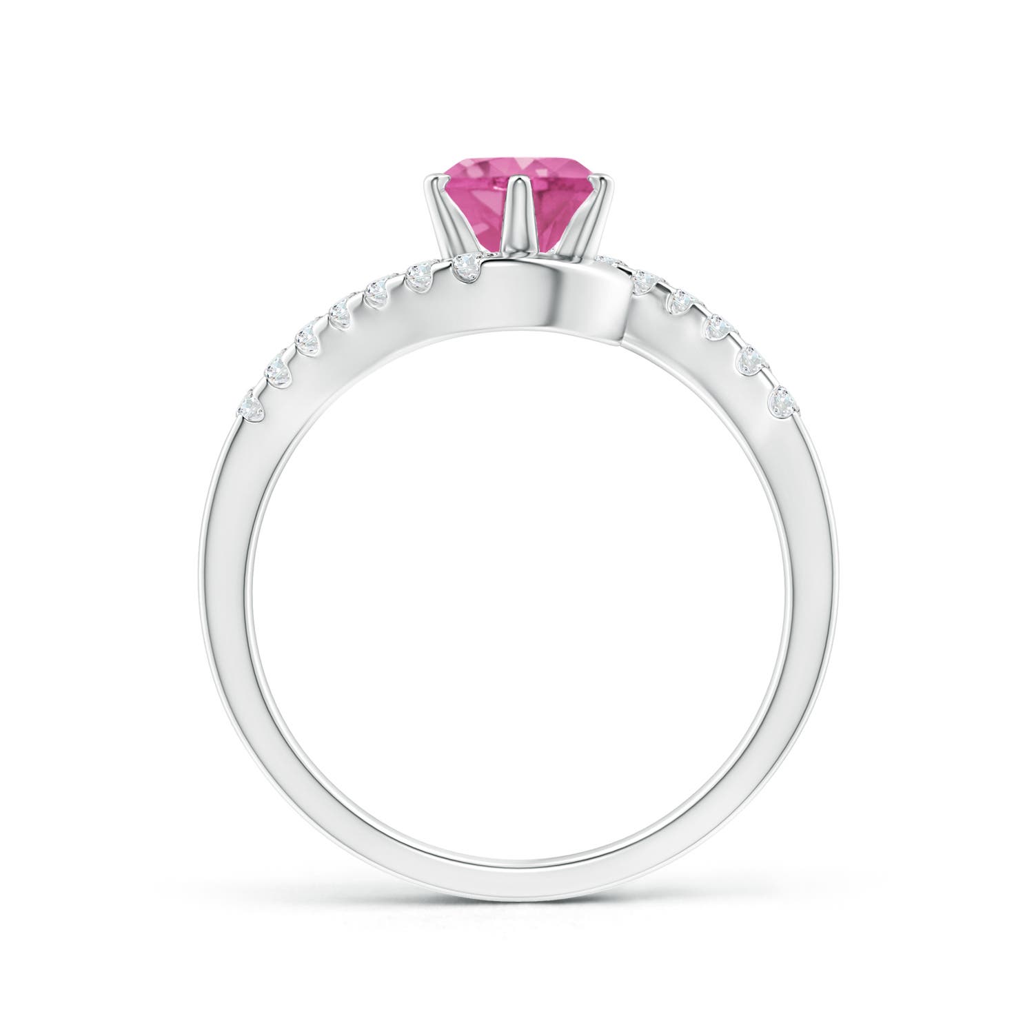 AAA - Pink Sapphire / 1.2 CT / 14 KT White Gold