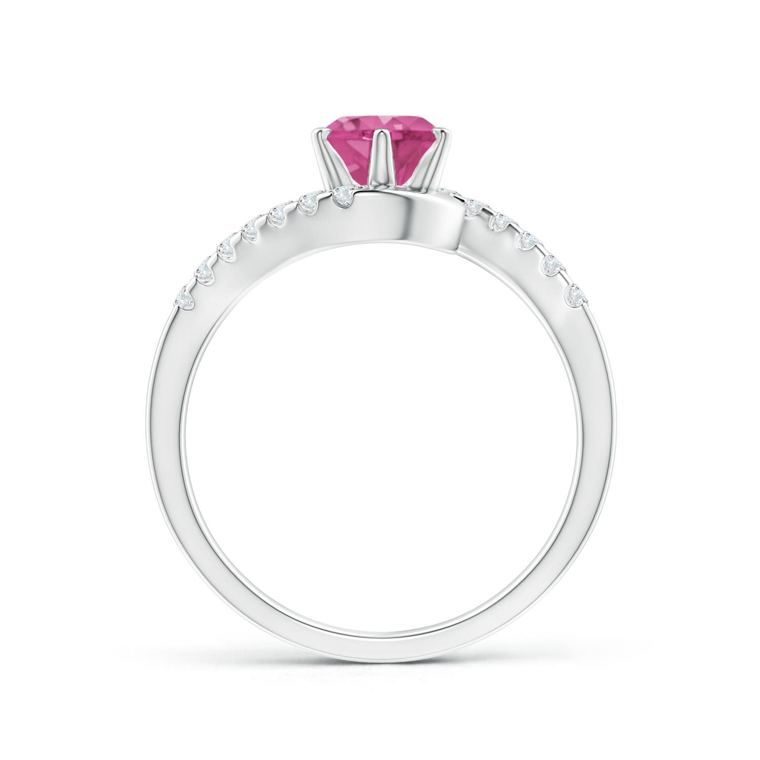 AAAA - Pink Sapphire / 1.2 CT / 14 KT White Gold