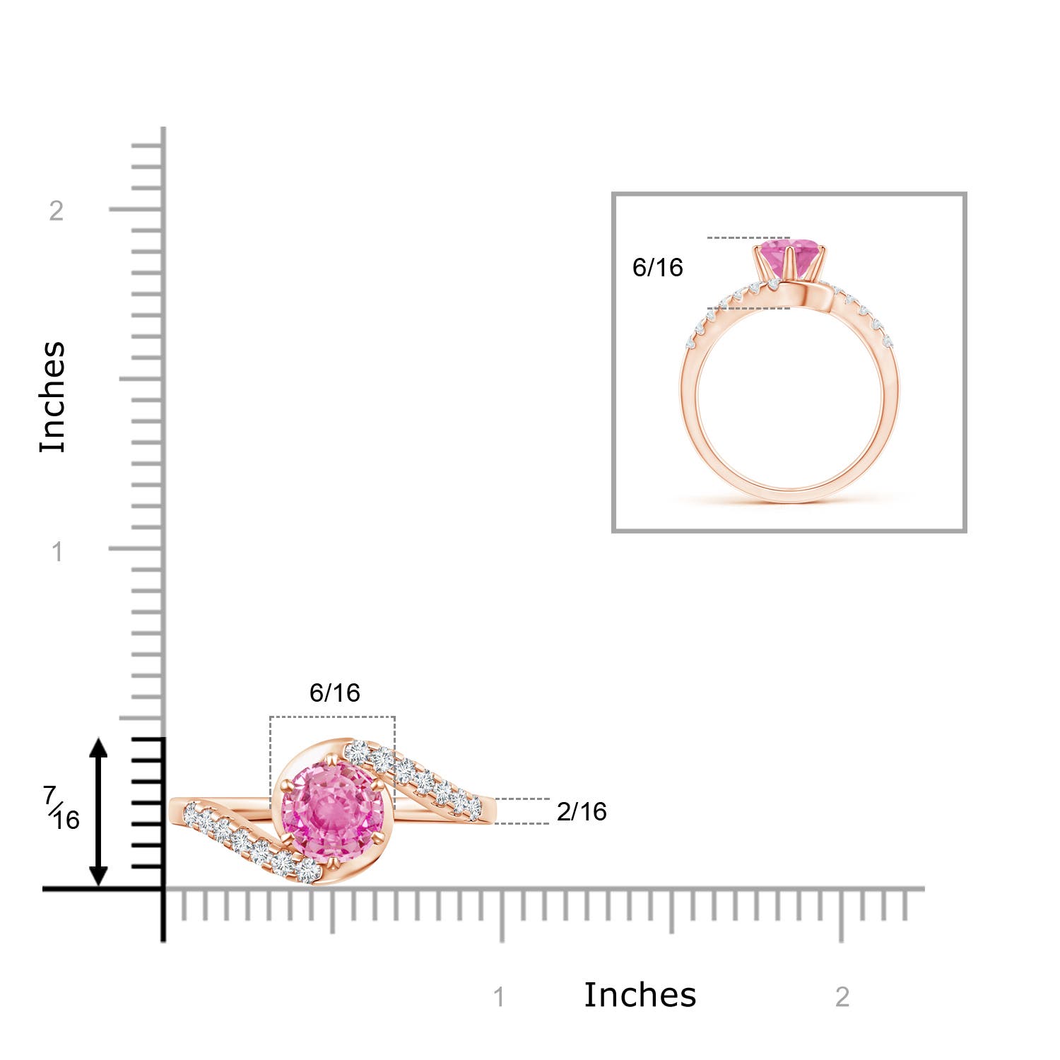 AA - Pink Sapphire / 1.95 CT / 14 KT Rose Gold