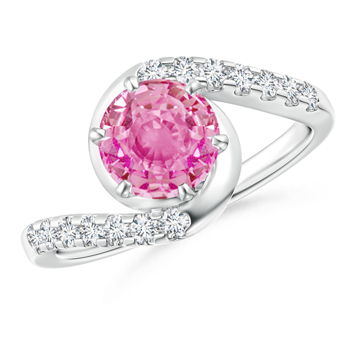 AA - Pink Sapphire / 1.95 CT / 14 KT White Gold