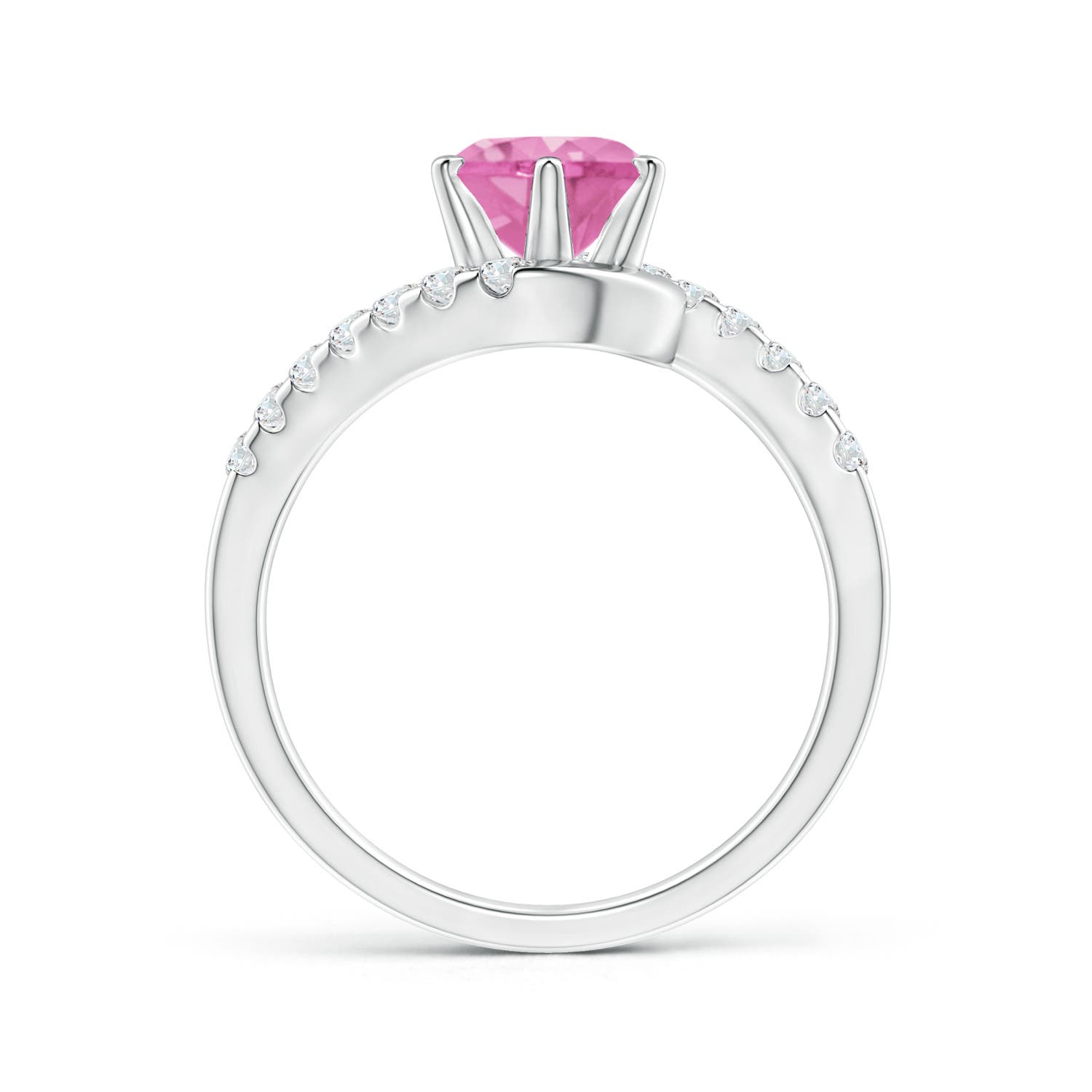 AA - Pink Sapphire / 1.95 CT / 14 KT White Gold