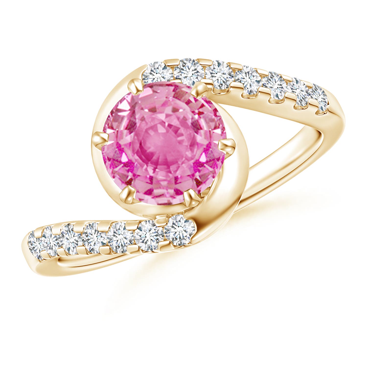 AA - Pink Sapphire / 1.95 CT / 14 KT Yellow Gold