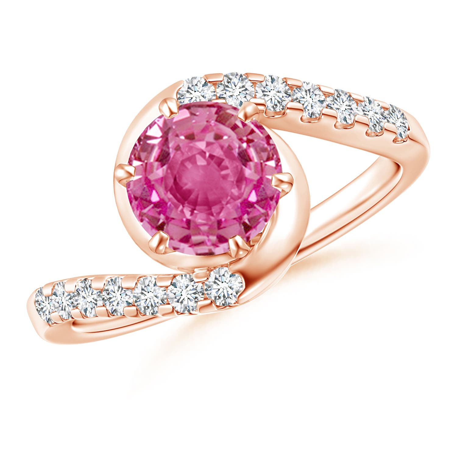 AAA - Pink Sapphire / 1.95 CT / 14 KT Rose Gold