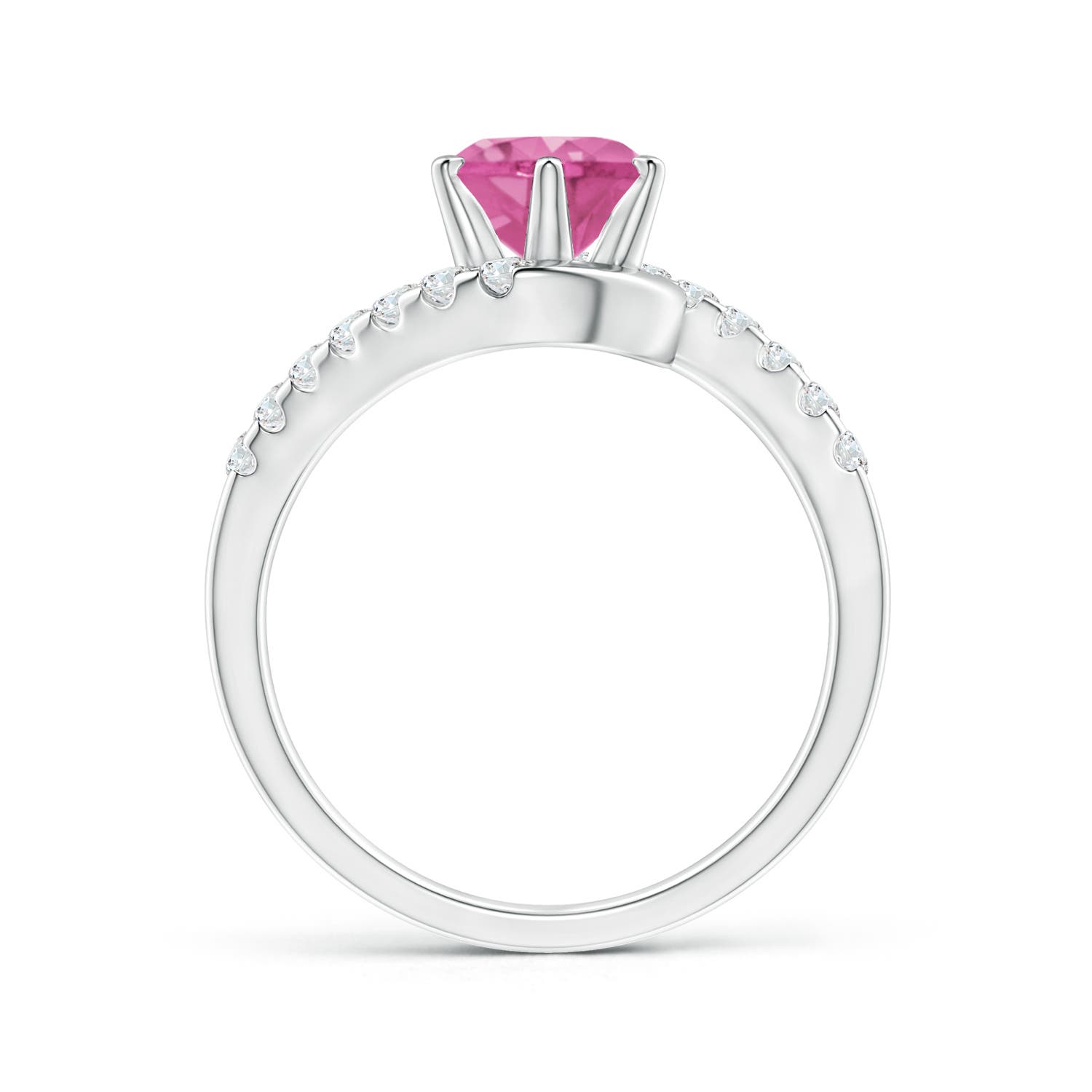 AAA - Pink Sapphire / 1.95 CT / 14 KT White Gold