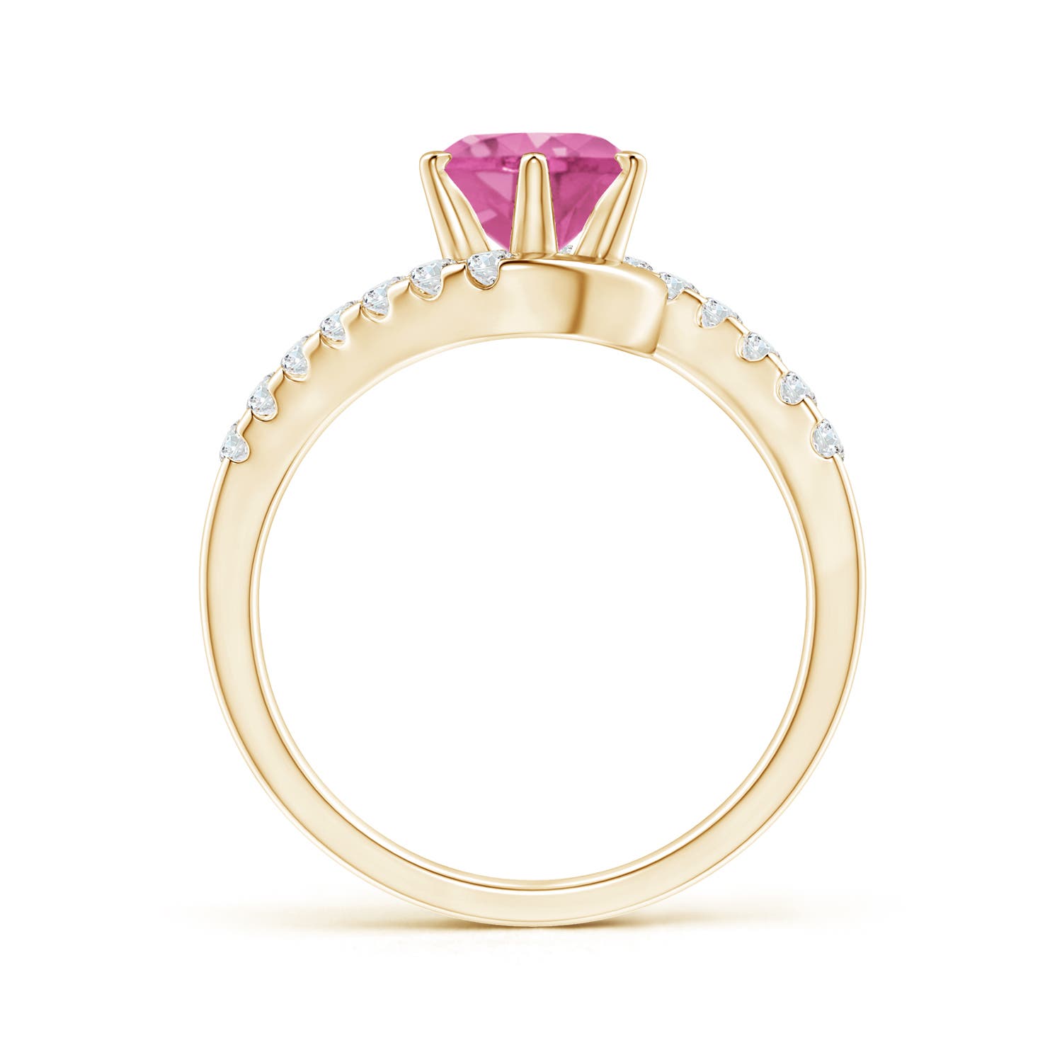 AAA - Pink Sapphire / 1.95 CT / 14 KT Yellow Gold