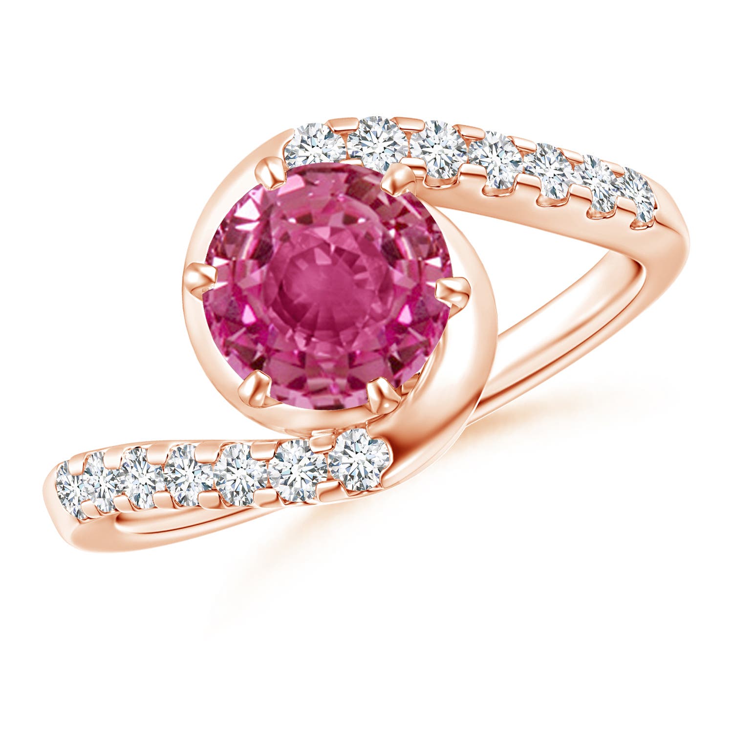 AAAA - Pink Sapphire / 1.95 CT / 14 KT Rose Gold