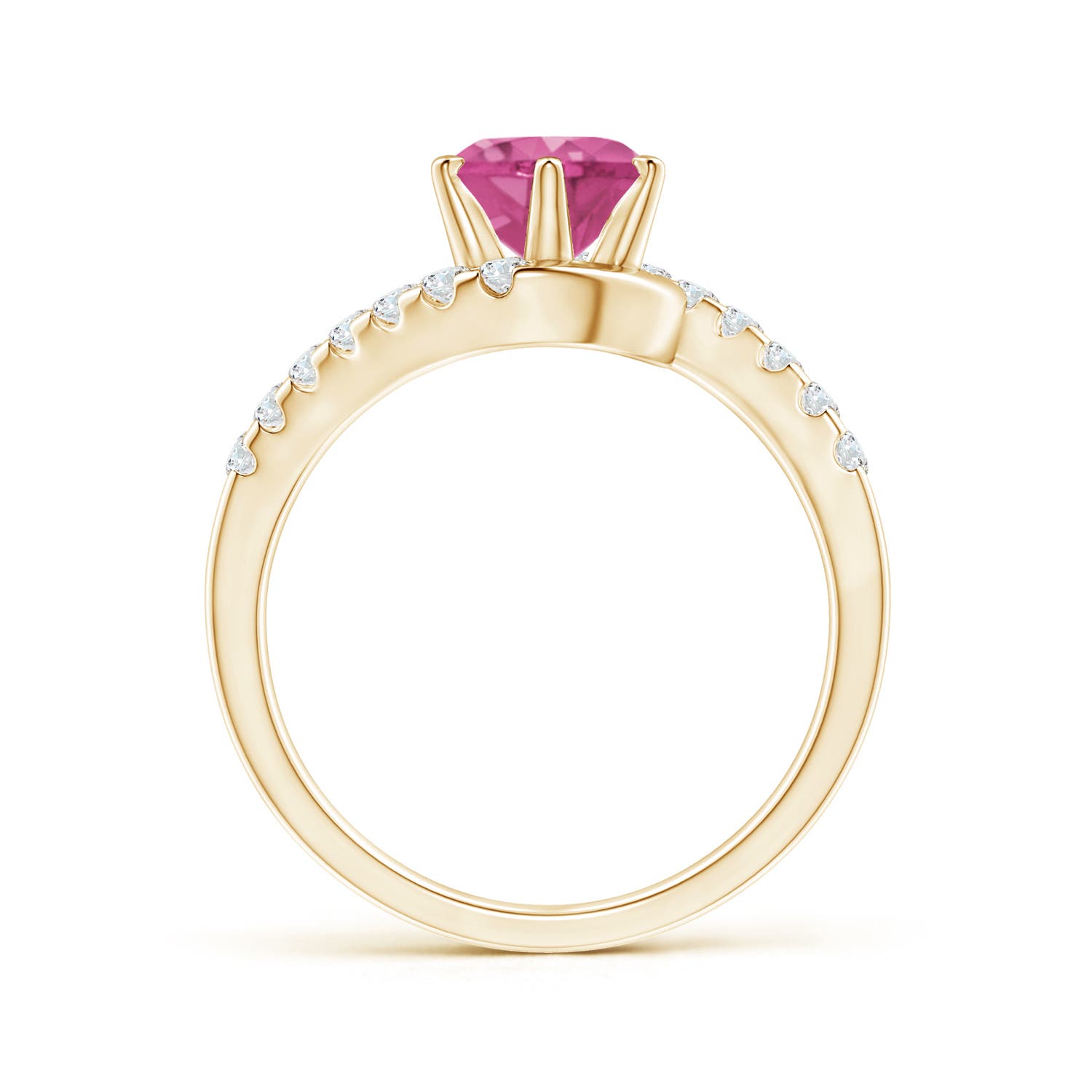 AAAA - Pink Sapphire / 1.95 CT / 14 KT Yellow Gold