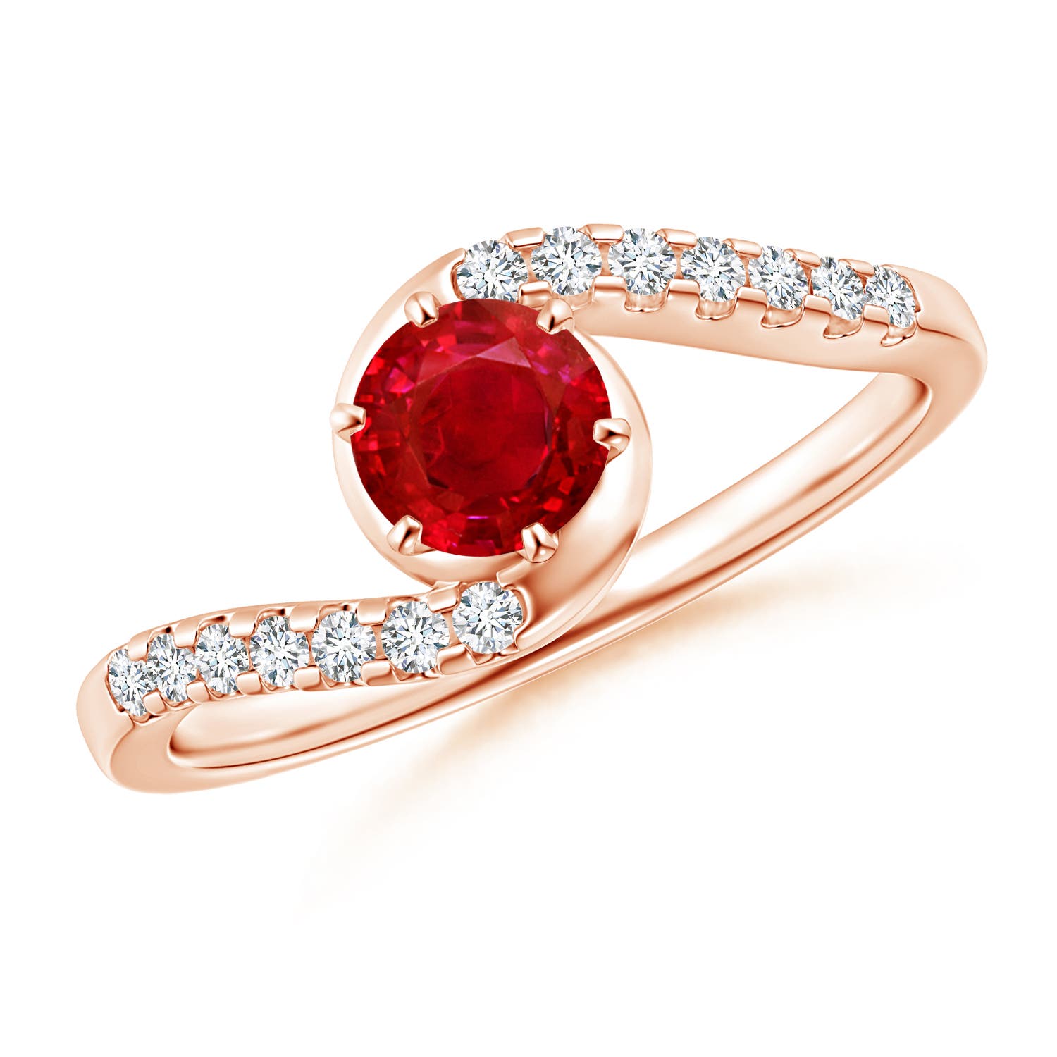 AAA - Ruby / 0.77 CT / 14 KT Rose Gold