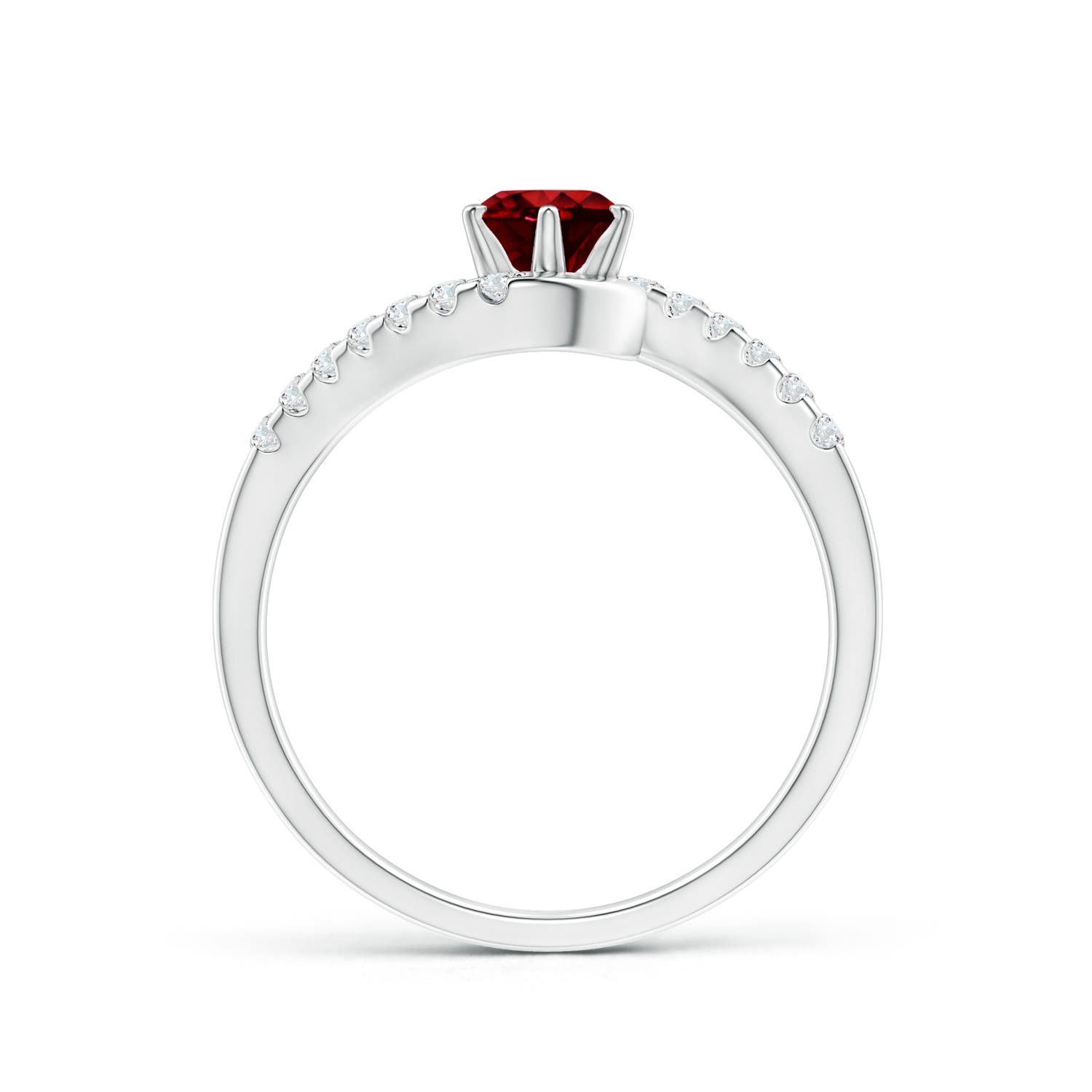 AAAA - Ruby / 0.77 CT / 14 KT White Gold