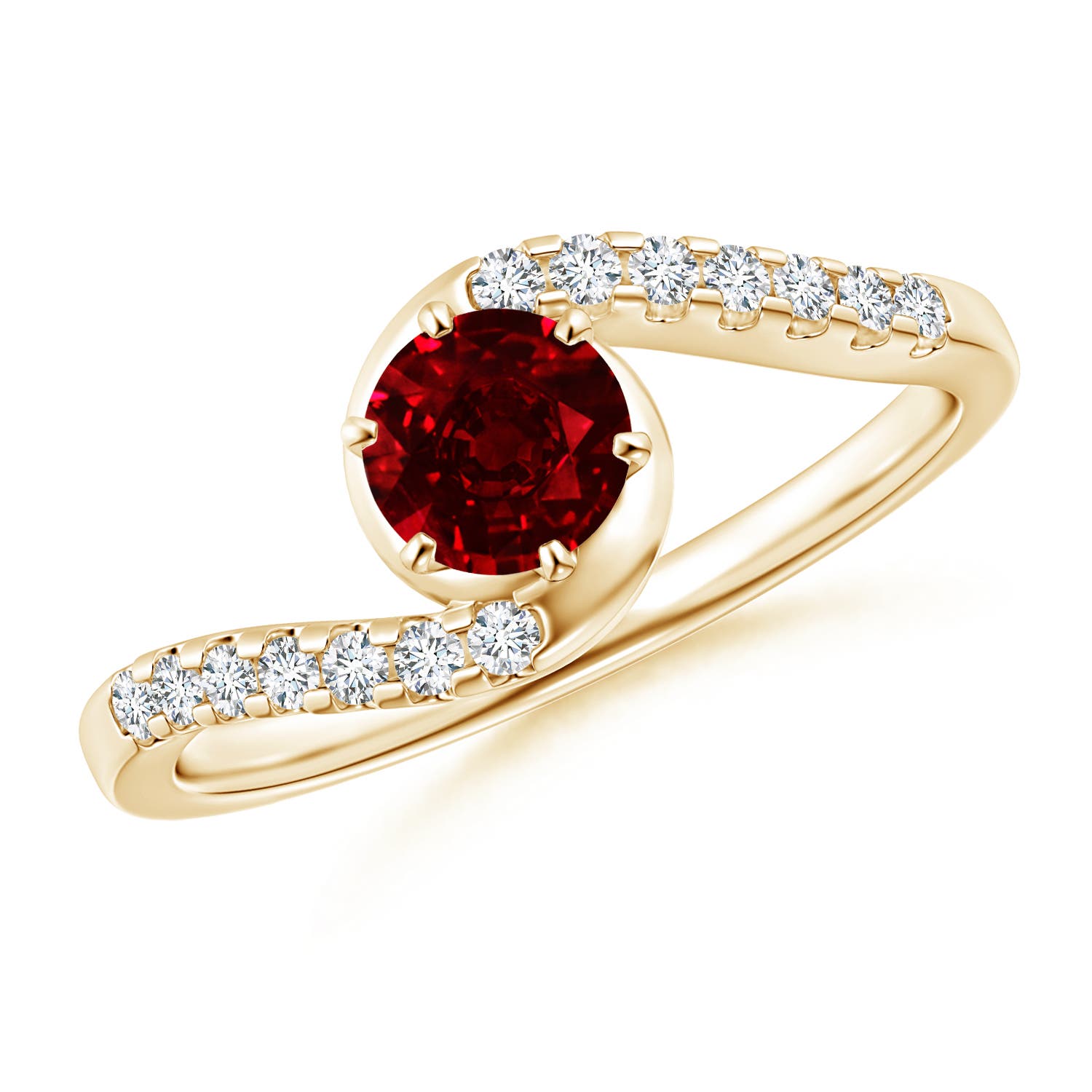 AAAA - Ruby / 0.77 CT / 14 KT Yellow Gold