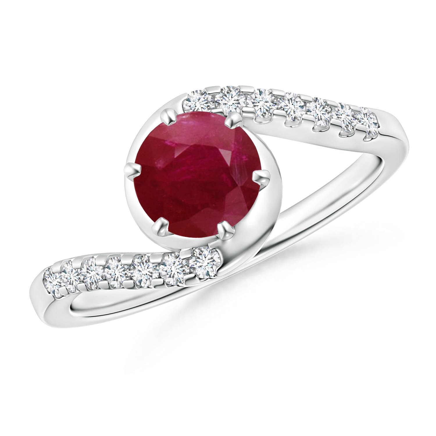 A - Ruby / 1.2 CT / 14 KT White Gold