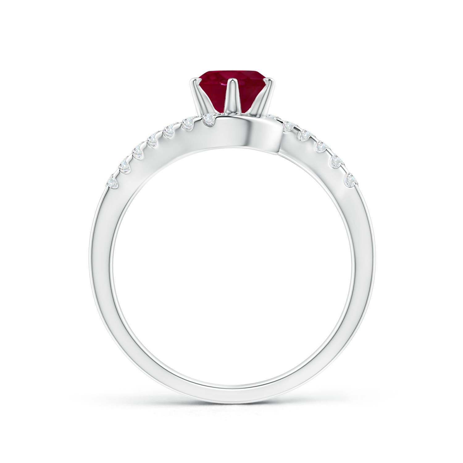 A - Ruby / 1.2 CT / 14 KT White Gold