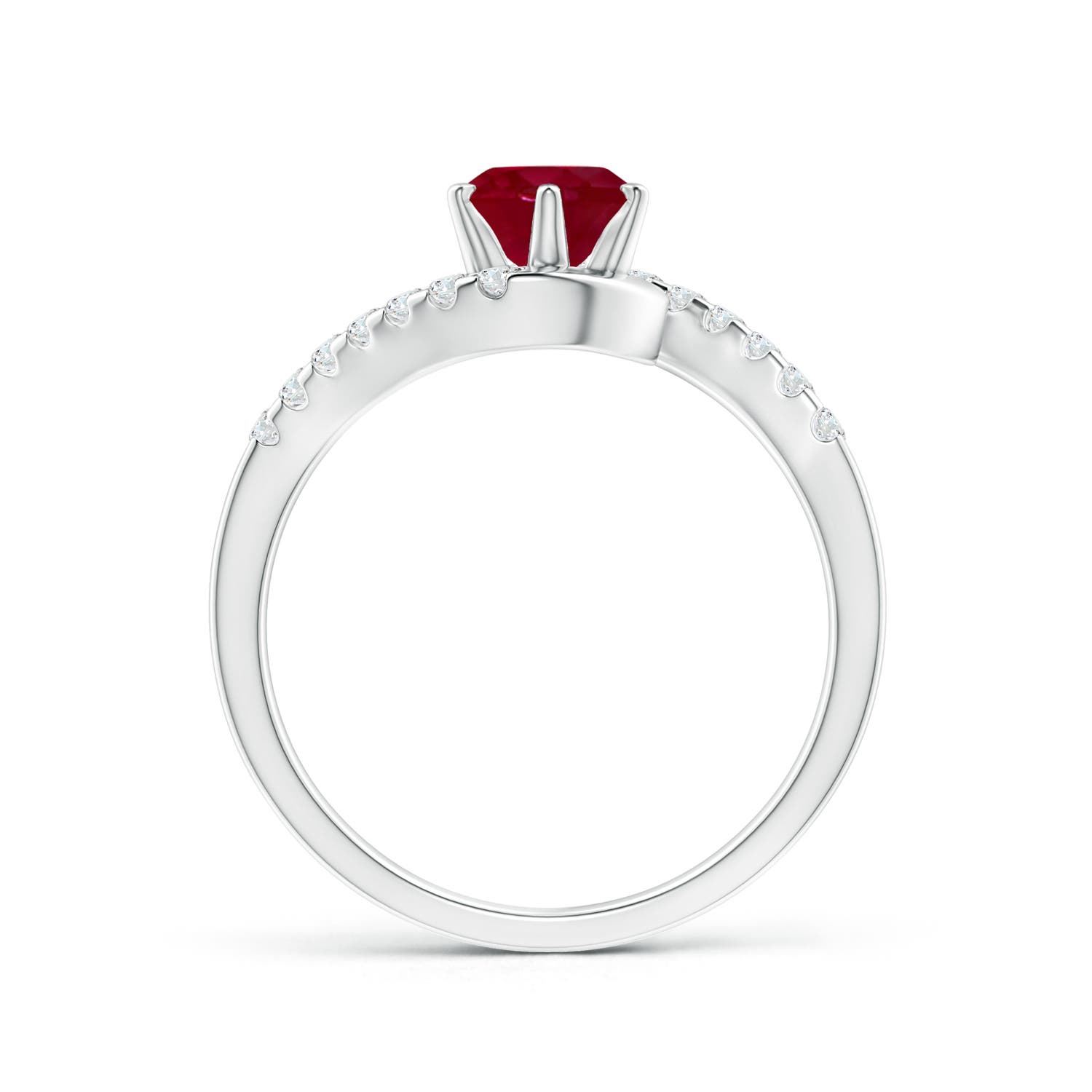 AA - Ruby / 1.2 CT / 14 KT White Gold