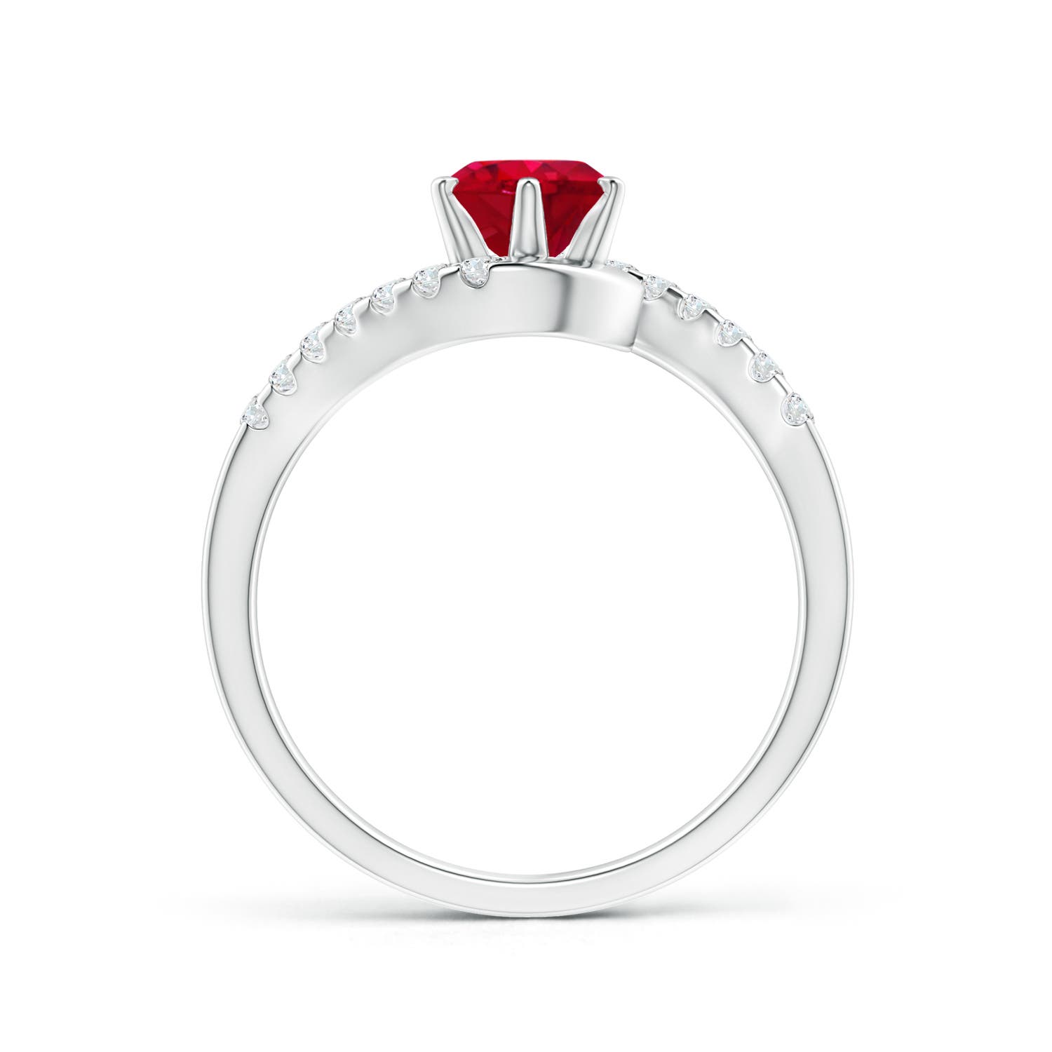 AAA - Ruby / 1.2 CT / 14 KT White Gold