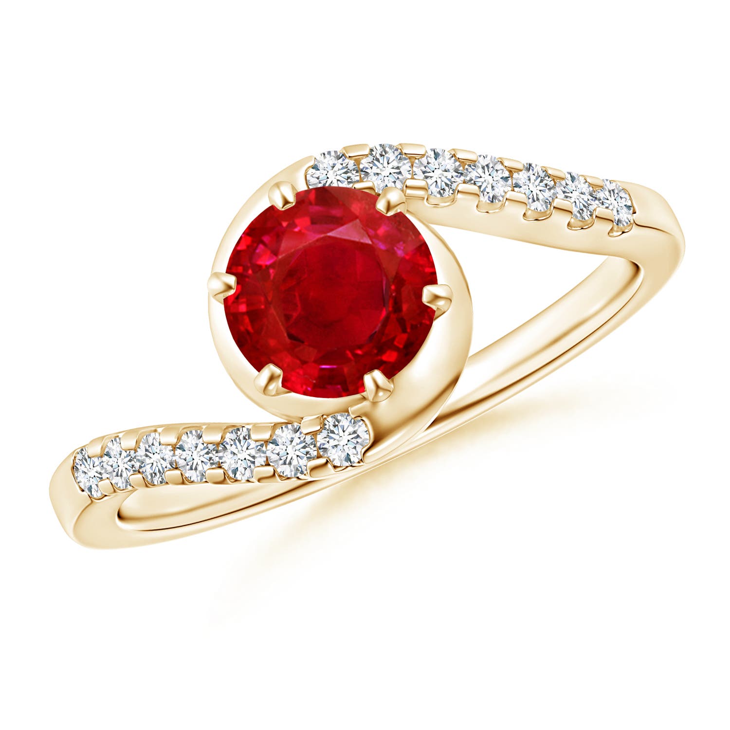 AAA - Ruby / 1.2 CT / 14 KT Yellow Gold