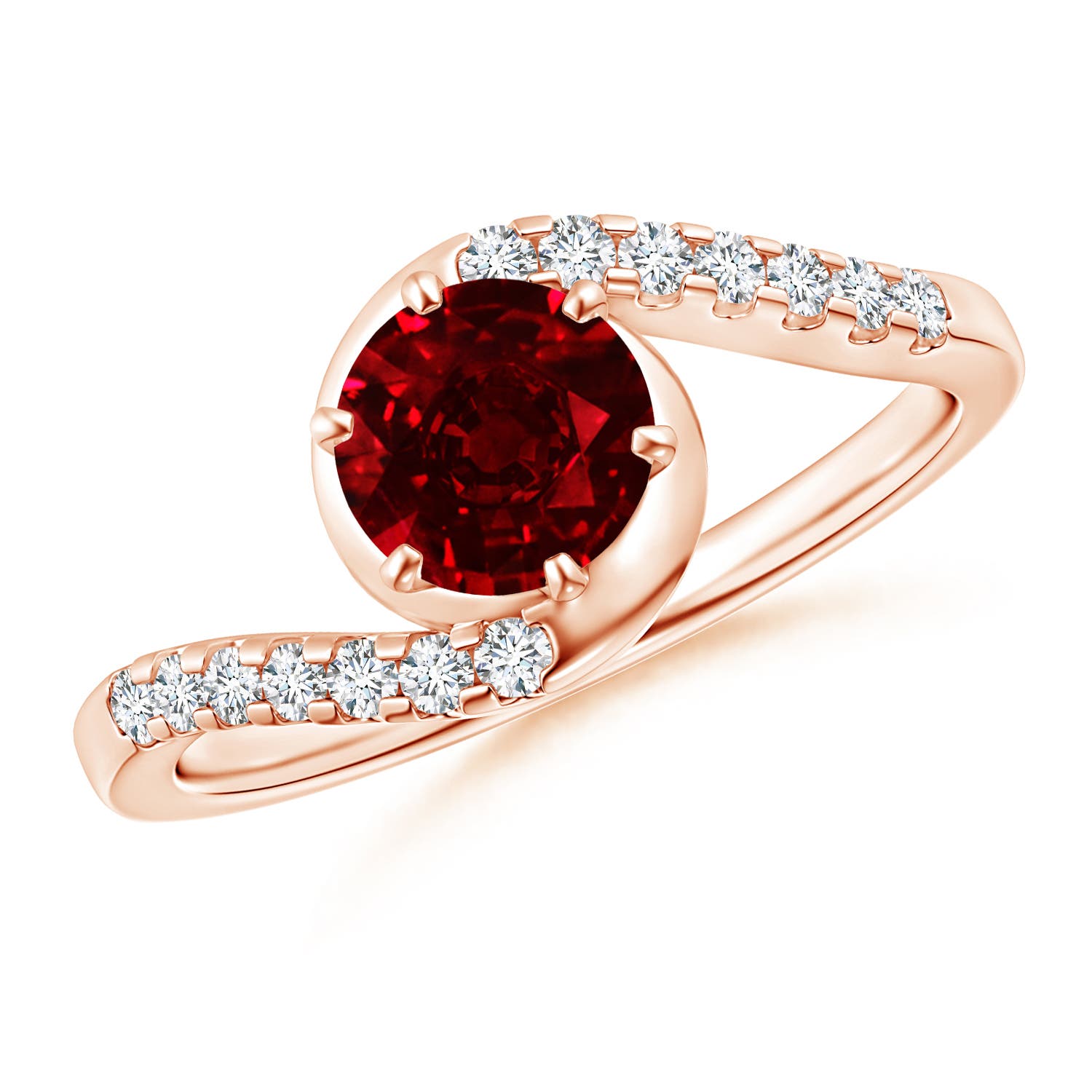 AAAA - Ruby / 1.2 CT / 14 KT Rose Gold