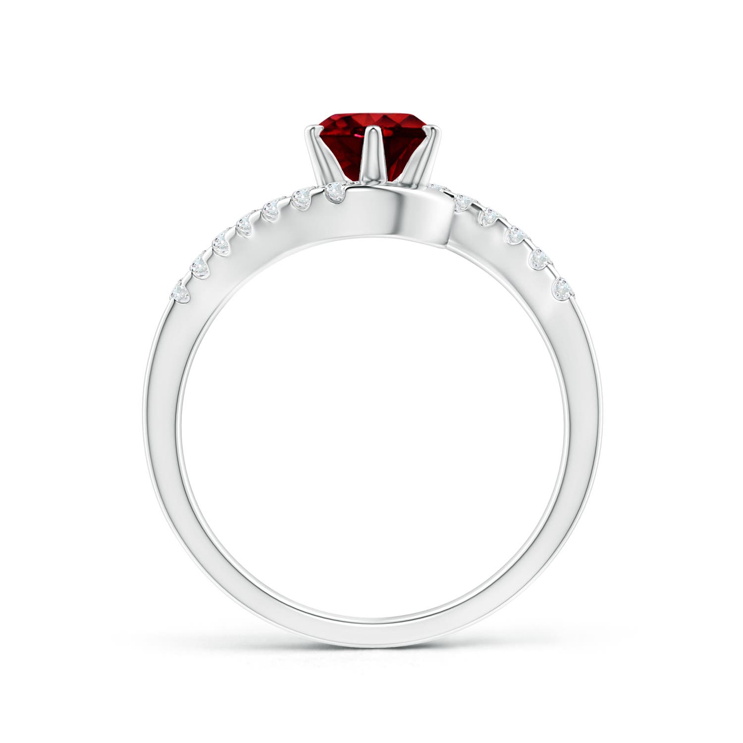 AAAA - Ruby / 1.2 CT / 14 KT White Gold