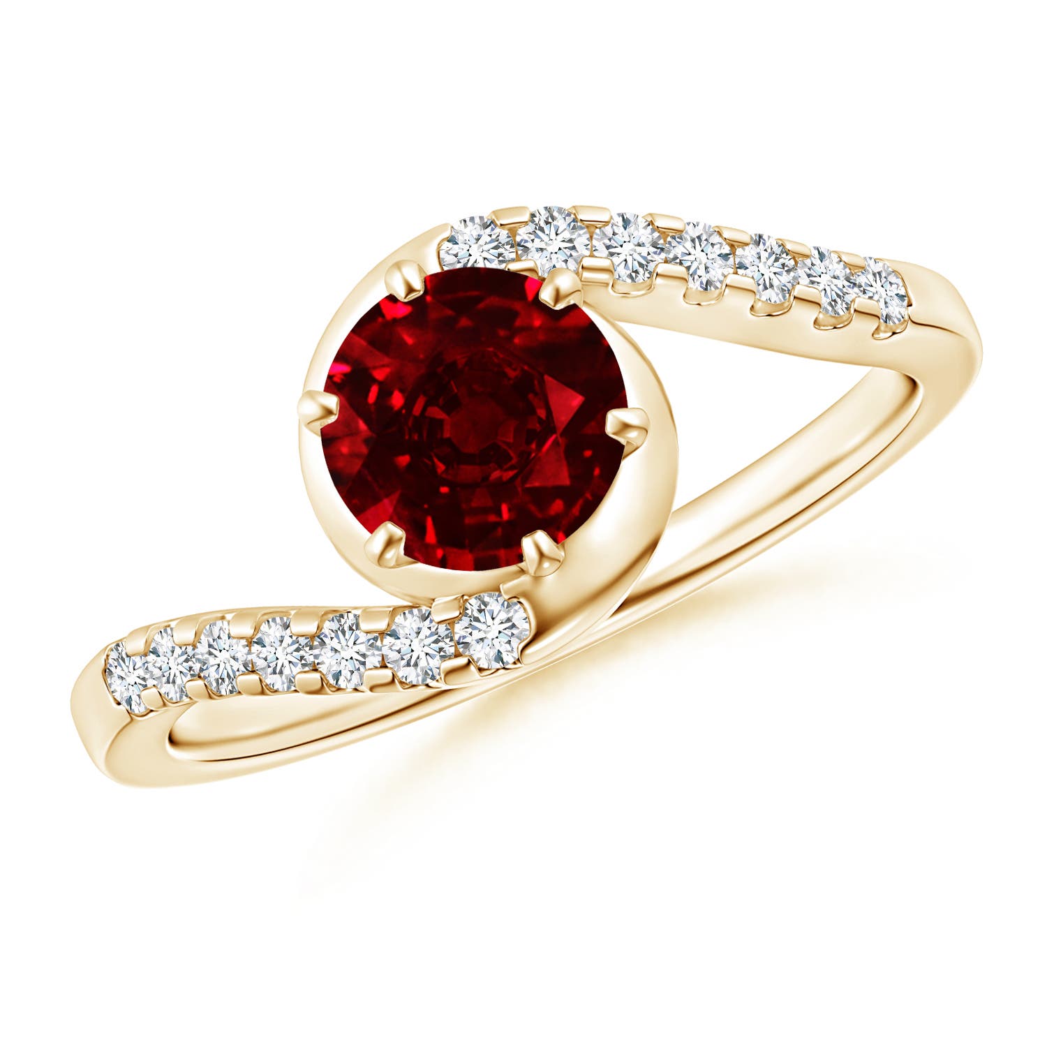 AAAA - Ruby / 1.2 CT / 14 KT Yellow Gold