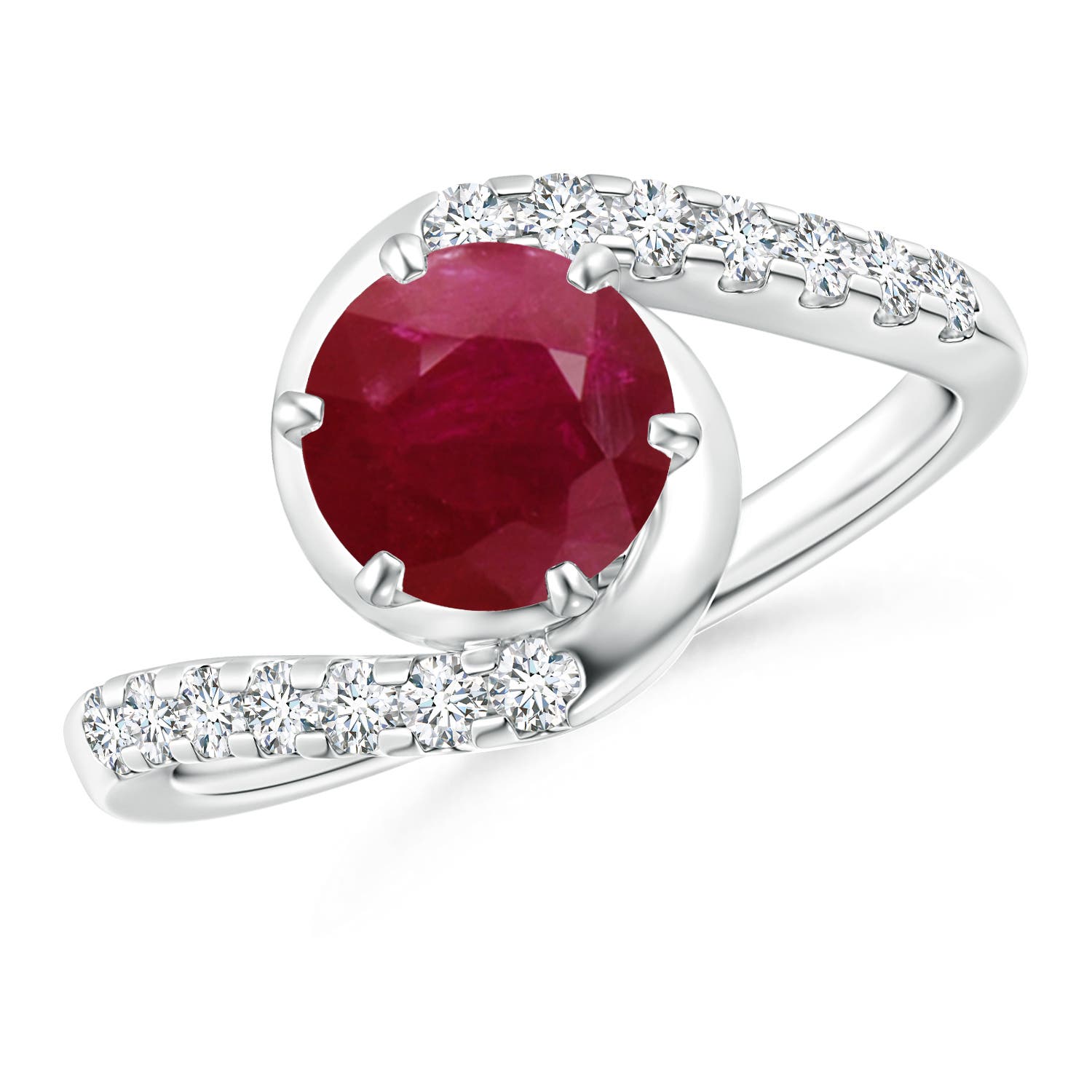 A - Ruby / 1.75 CT / 14 KT White Gold