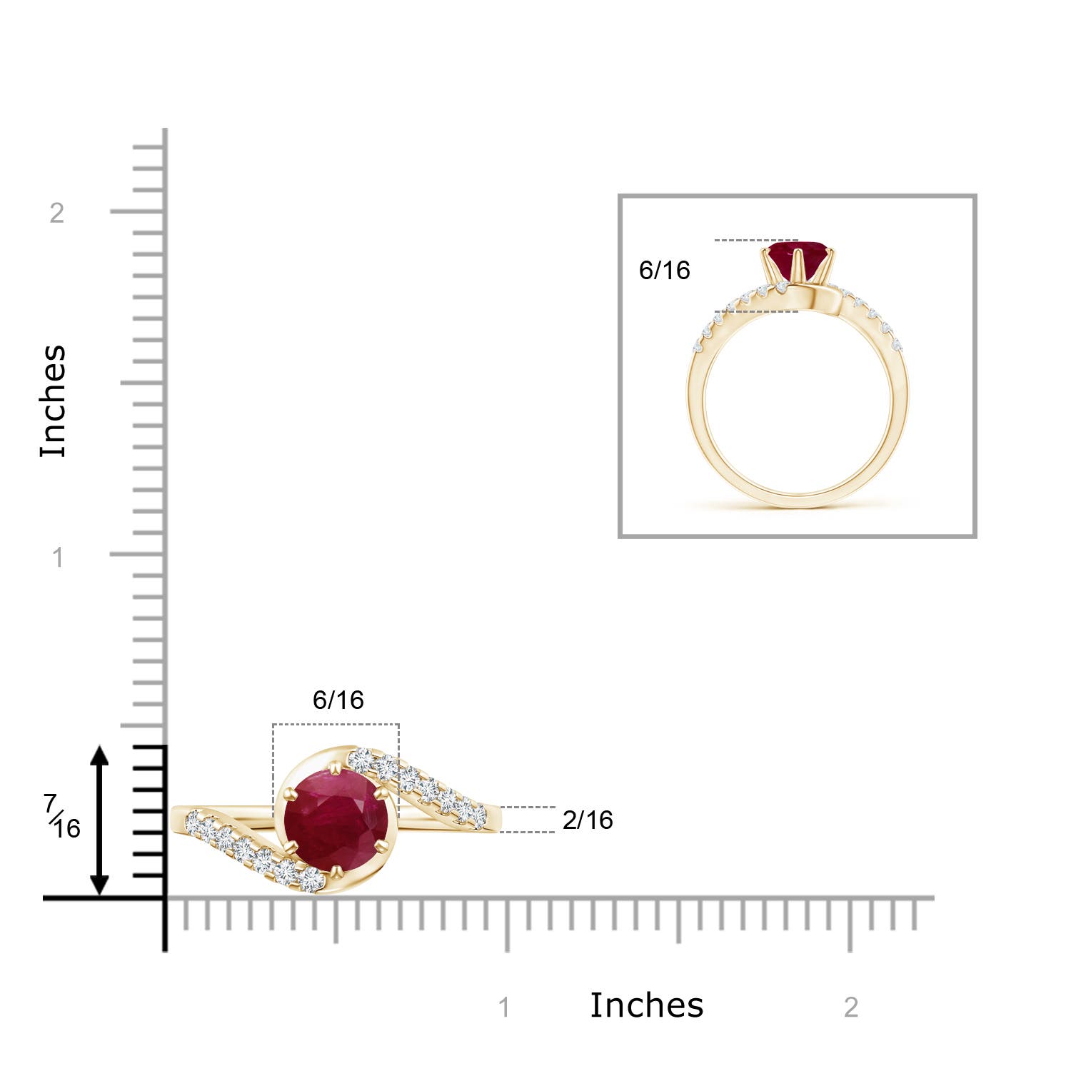 A - Ruby / 1.75 CT / 14 KT Yellow Gold