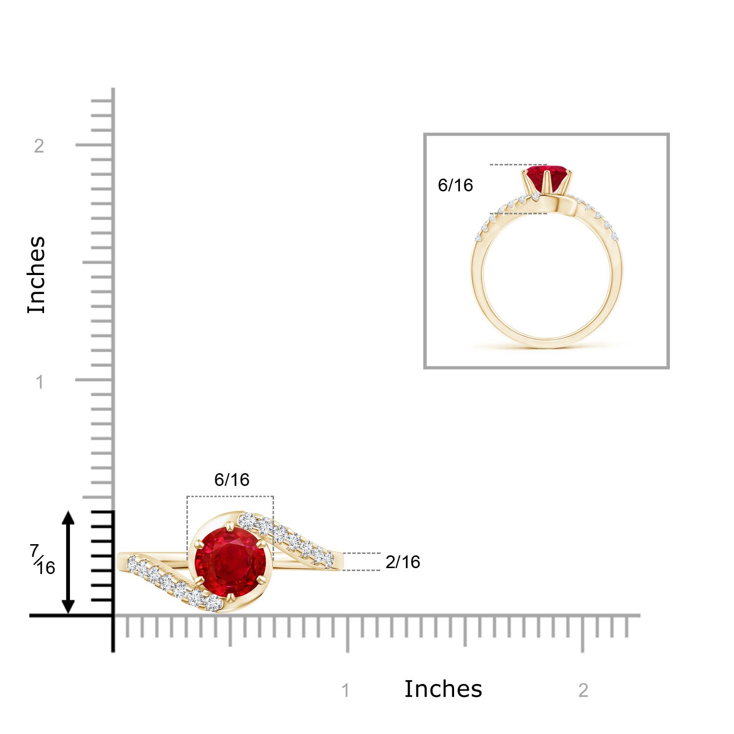 AAA - Ruby / 1.75 CT / 14 KT Yellow Gold