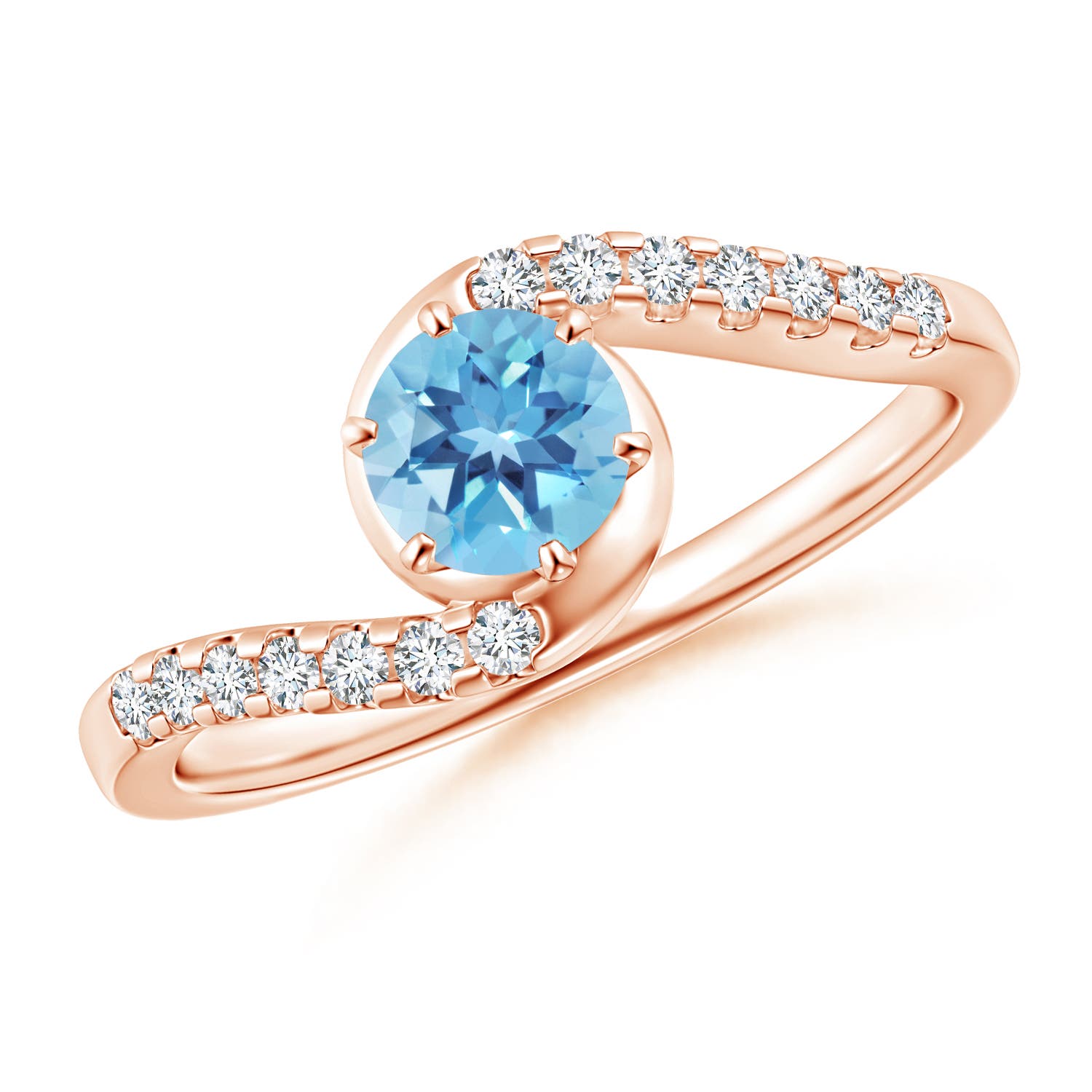 A - Swiss Blue Topaz / 0.77 CT / 14 KT Rose Gold