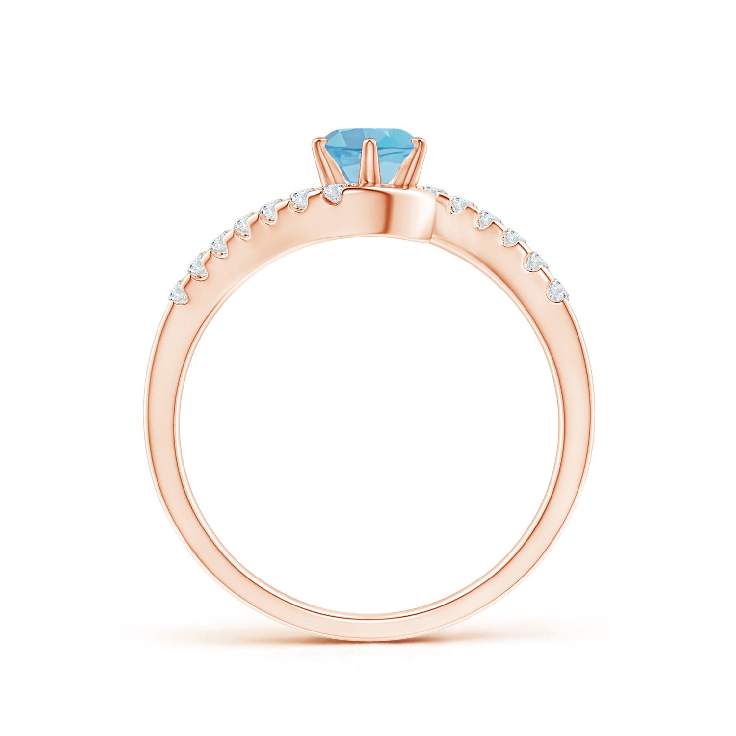 A - Swiss Blue Topaz / 0.77 CT / 14 KT Rose Gold