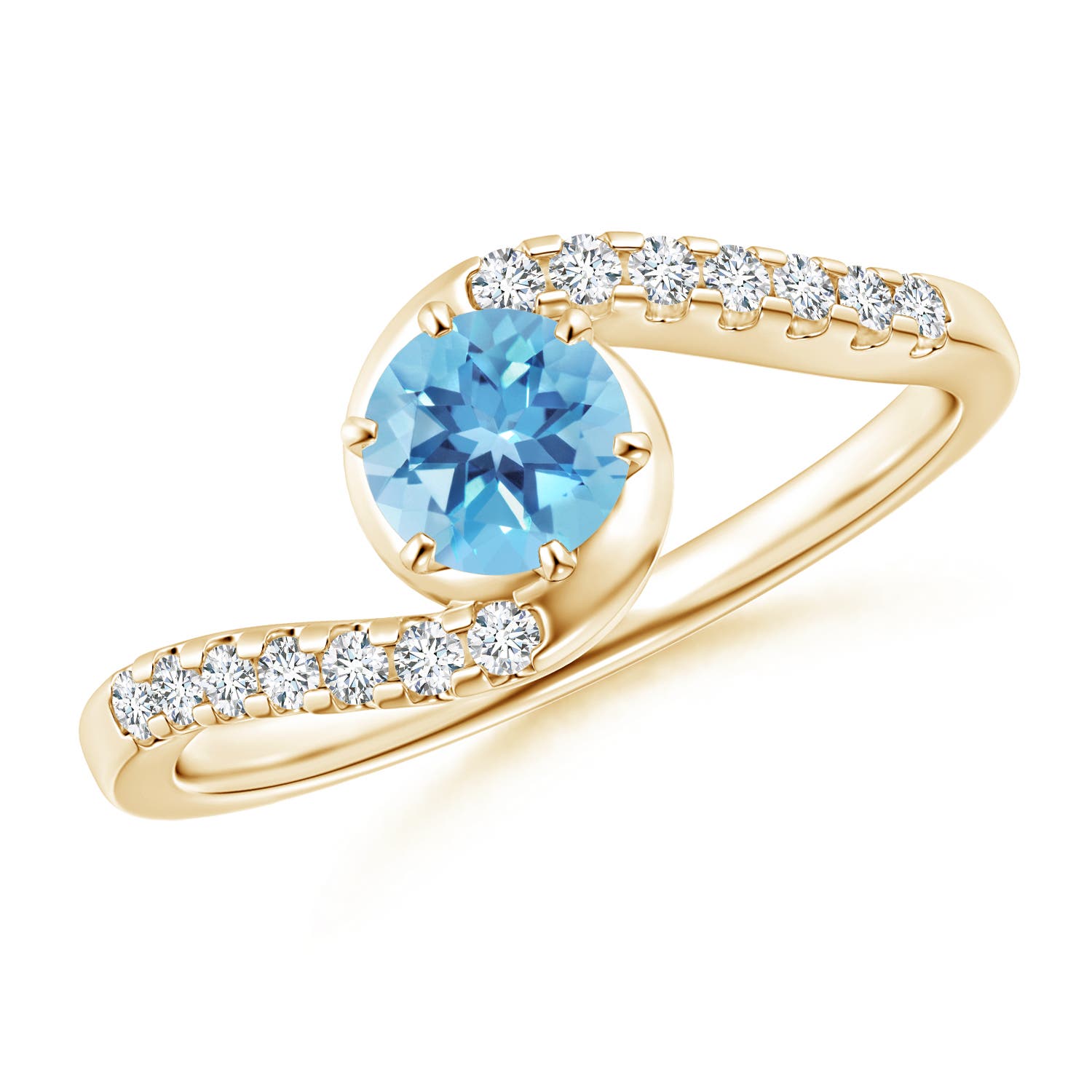 A - Swiss Blue Topaz / 0.77 CT / 14 KT Yellow Gold