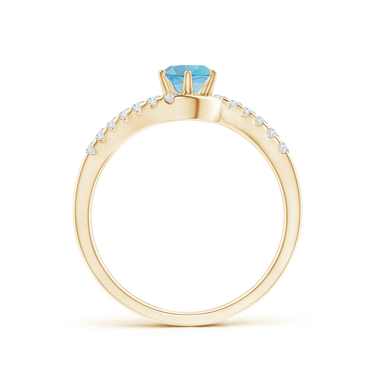 A - Swiss Blue Topaz / 0.77 CT / 14 KT Yellow Gold