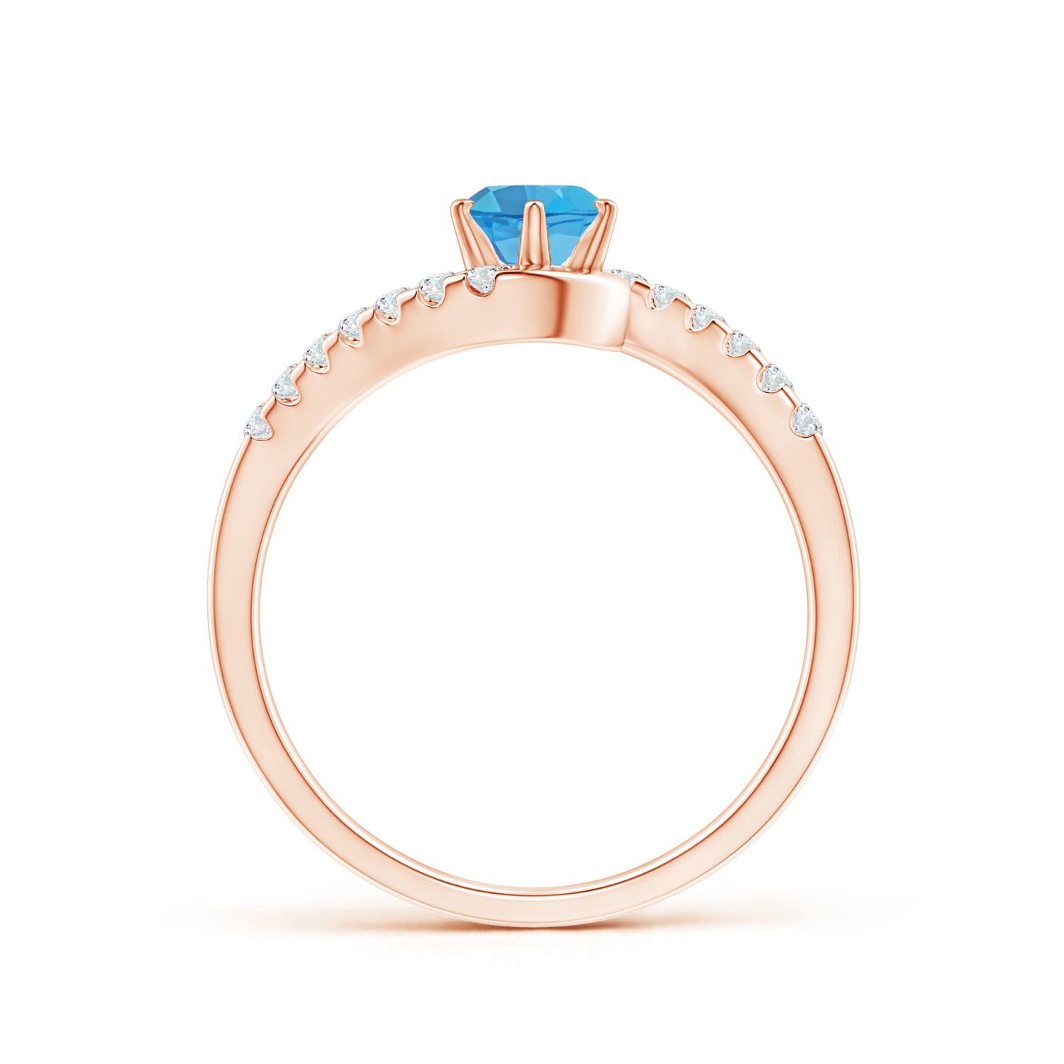 AA - Swiss Blue Topaz / 0.77 CT / 14 KT Rose Gold