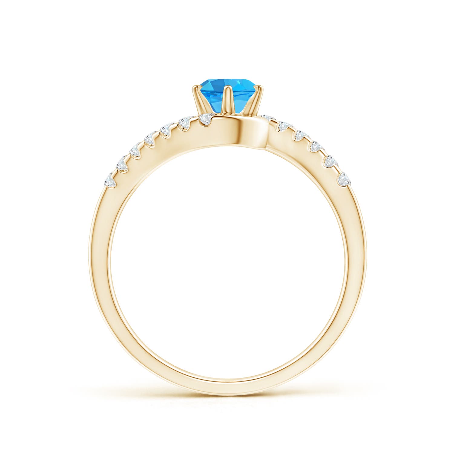 AAA - Swiss Blue Topaz / 0.77 CT / 14 KT Yellow Gold